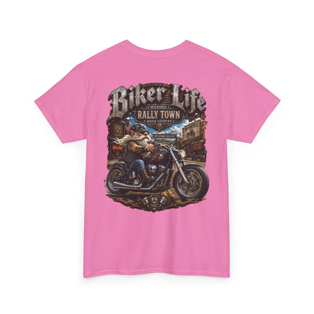Gnome Biker Life Unisex Heavy Cotton Tee