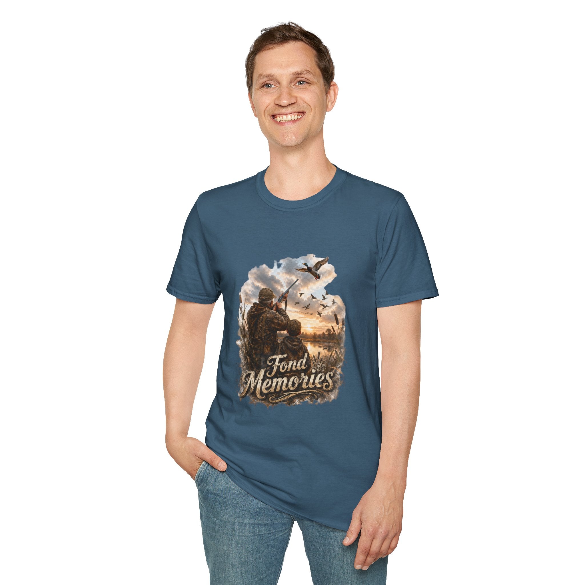 Grandpa and Grandson Hunting Unisex Softstyle T-Shirt