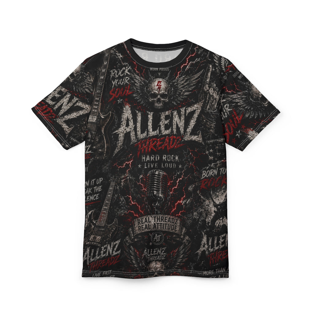 Allenz Threadz Hard Rock Unisex Cut and Sew Tee (AOP)
