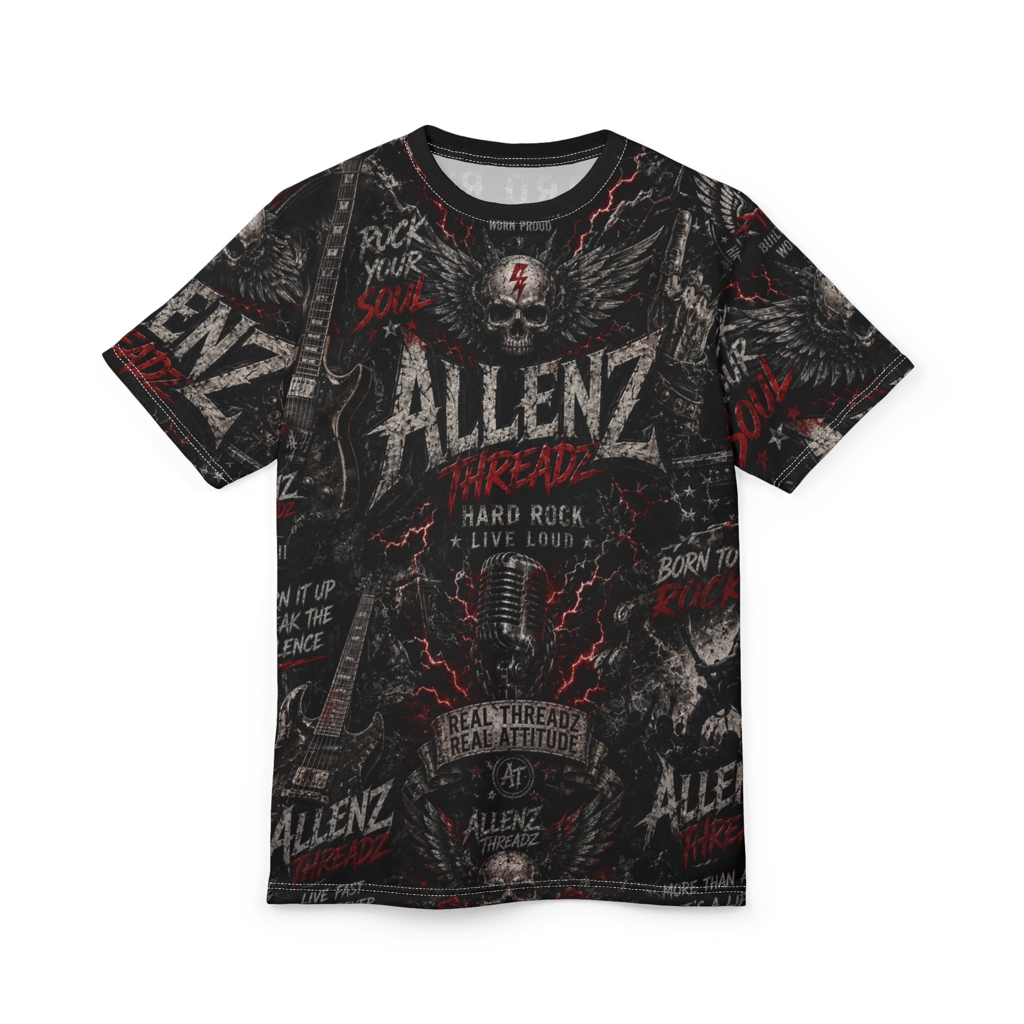 Allenz Threadz Hard Rock Unisex Cut and Sew Tee (AOP)