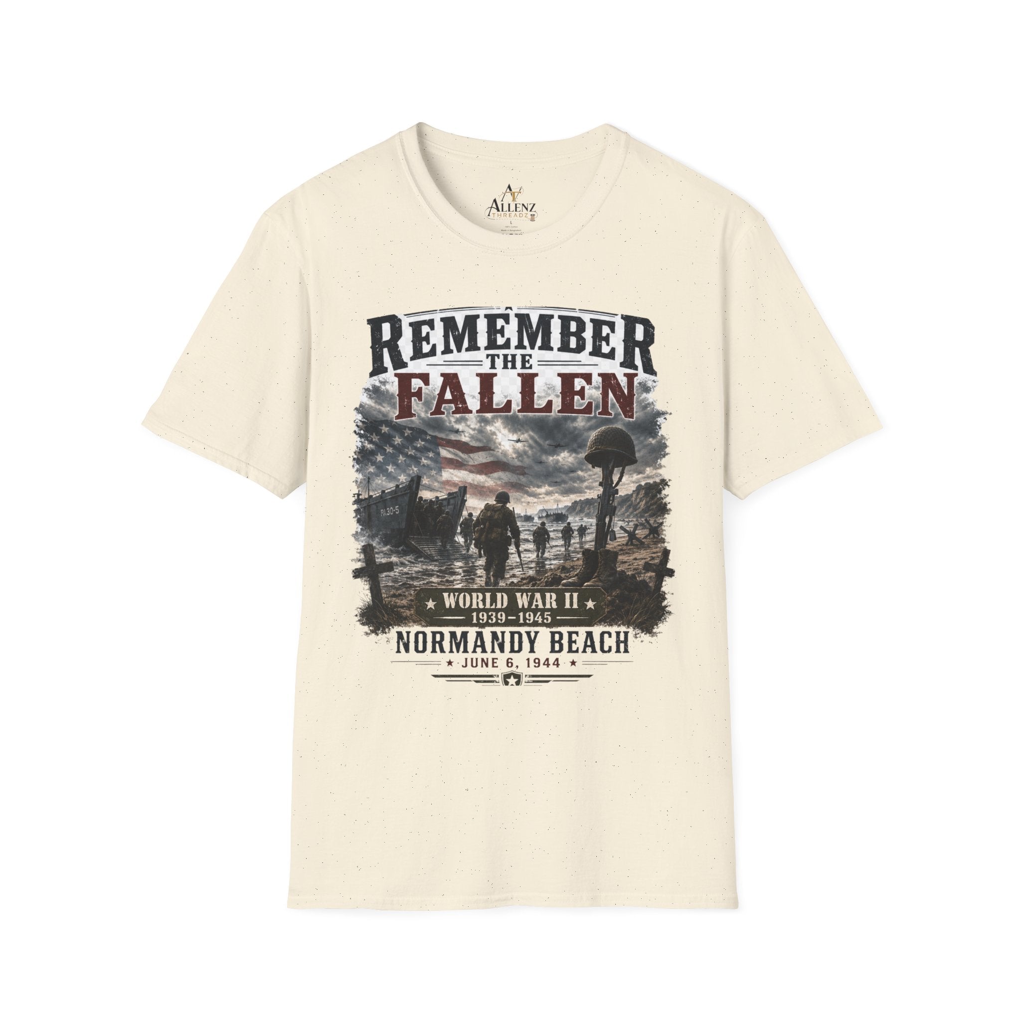 Remember the Fallen T-Shirt — Normandy Beach WWII Memorial Tee