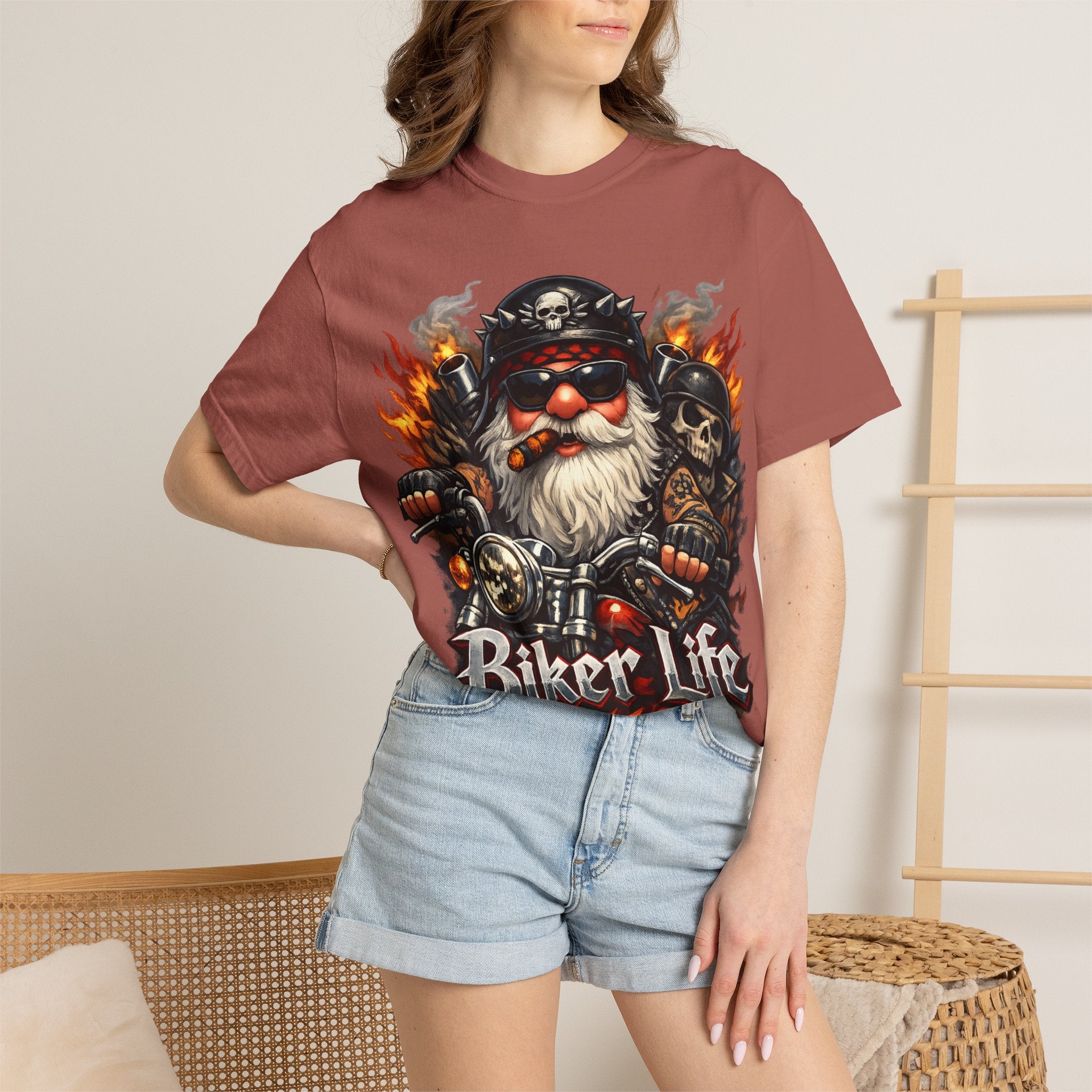 Biker Life T-Shirt — Vintage Gnome Motorcycle Graphic Tee