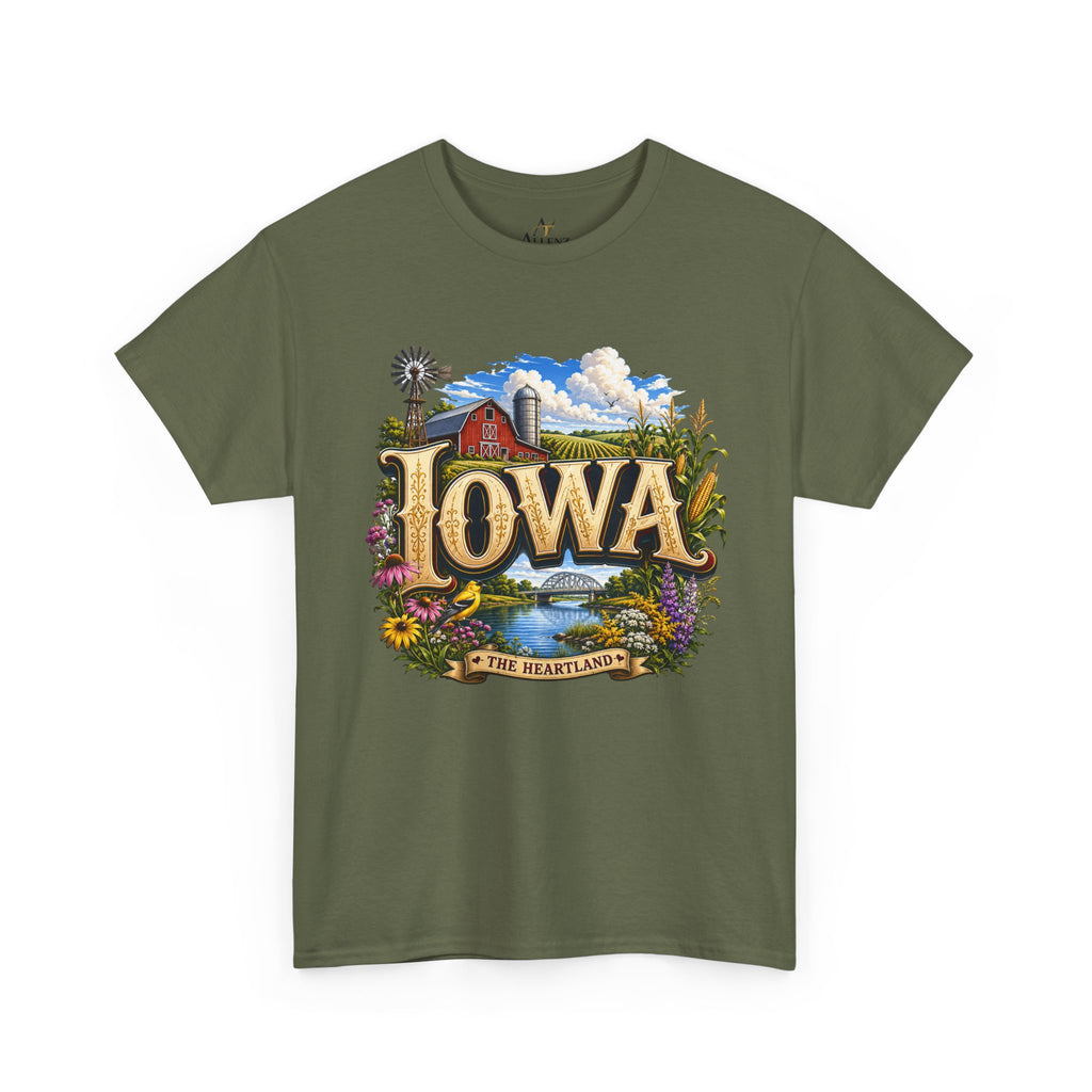 Unisex Heavy Cotton Tee 🌽 Iowa – America’s Heartland at Its Finest 🌽