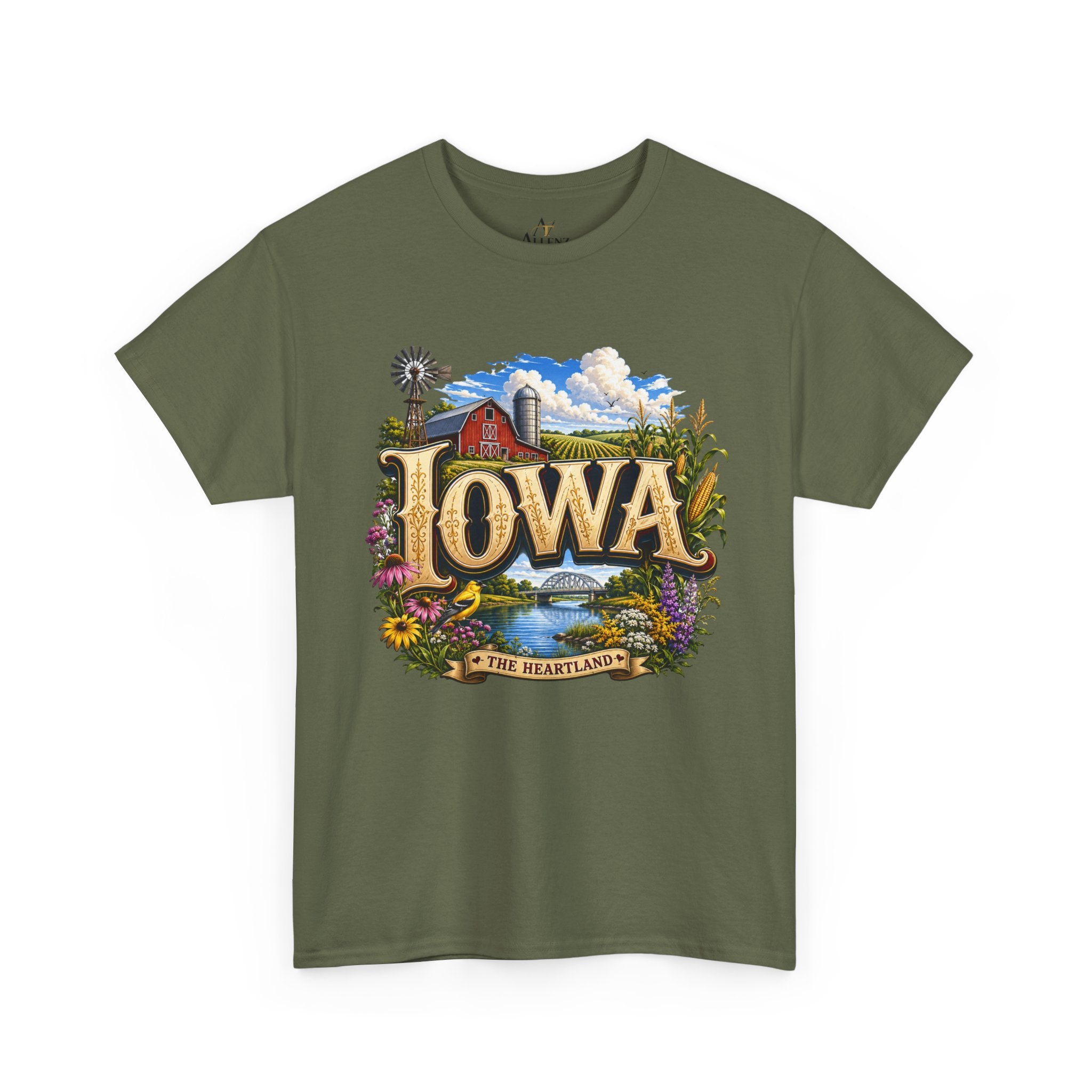 Unisex Heavy Cotton Tee 🌽 Iowa – America’s Heartland at Its Finest 🌽