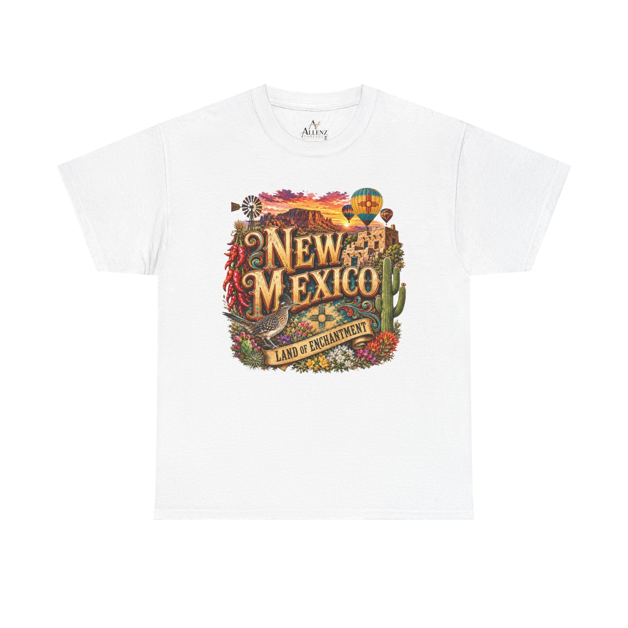 Unisex Heavy Cotton Tee🌵 New Mexico – Land of Enchantment Desert Spirit 🌄🎈