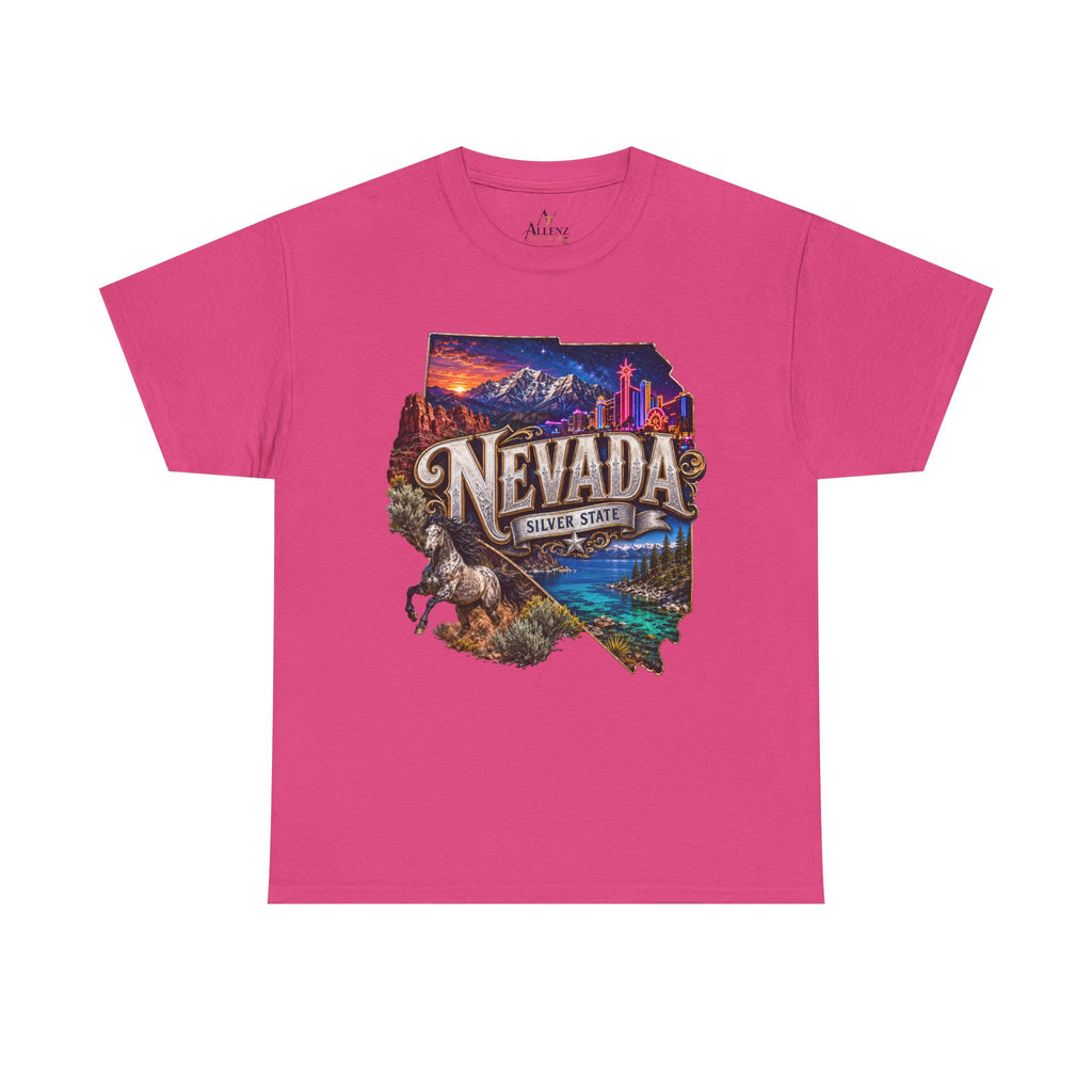 Unisex Heavy Cotton Tee🎰 Nevada – Desert Nights and Silver State Lights 🌵✨