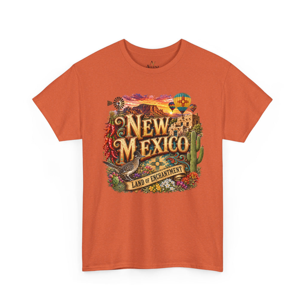 Unisex Heavy Cotton Tee🌵 New Mexico – Land of Enchantment Desert Spirit 🌄🎈