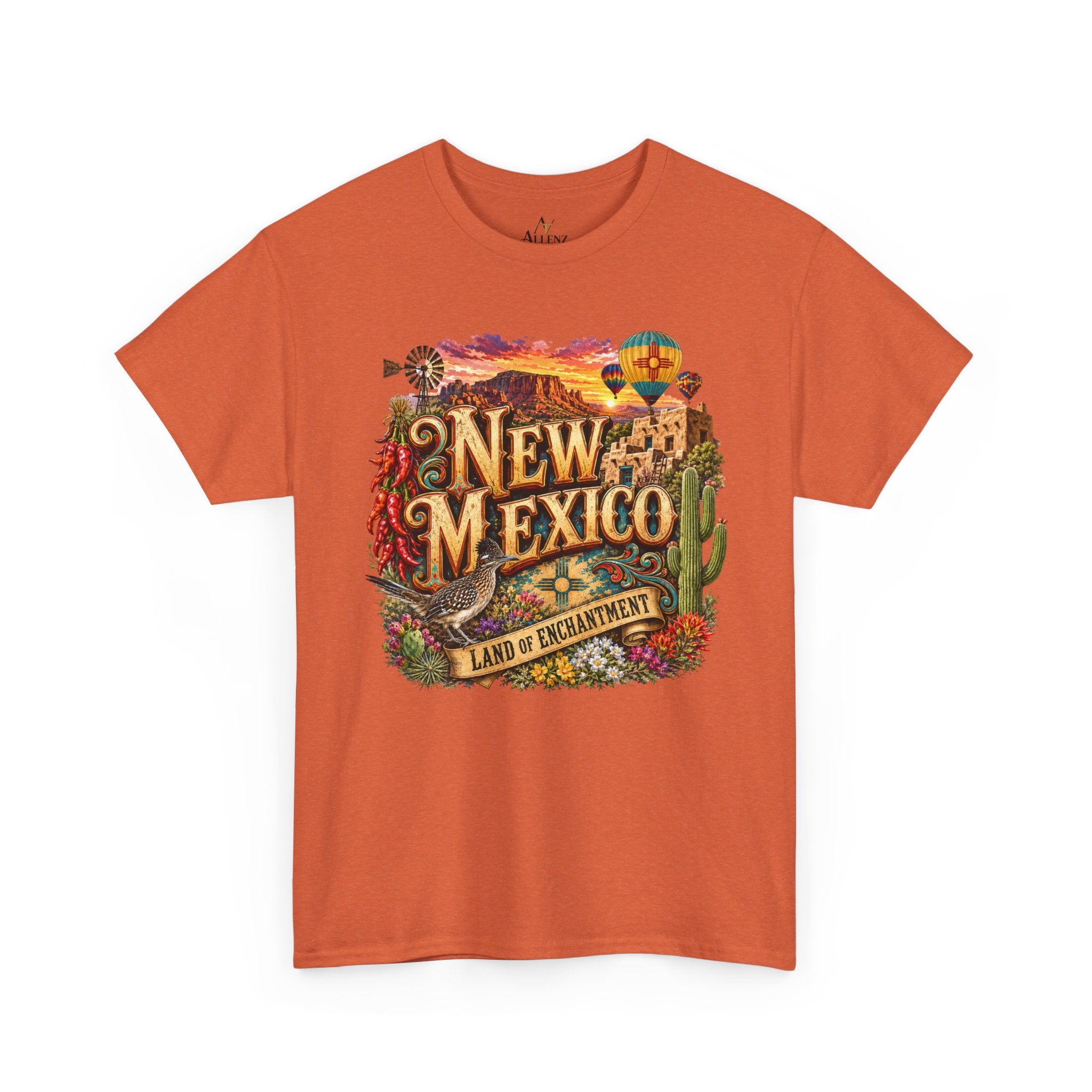 Unisex Heavy Cotton Tee🌵 New Mexico – Land of Enchantment Desert Spirit 🌄🎈