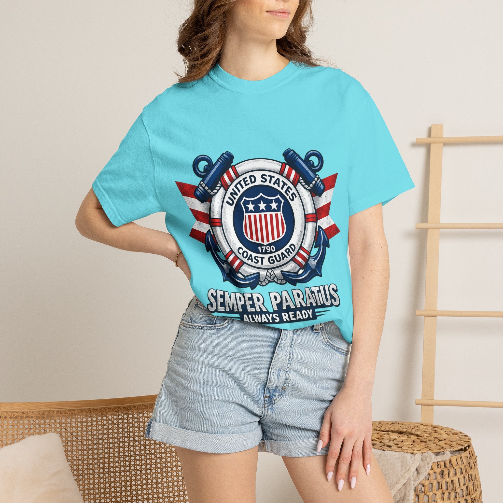 US Coast Guard “Semper Paratus” Emblem T-Shirt — Always Ready Patriotic Tee