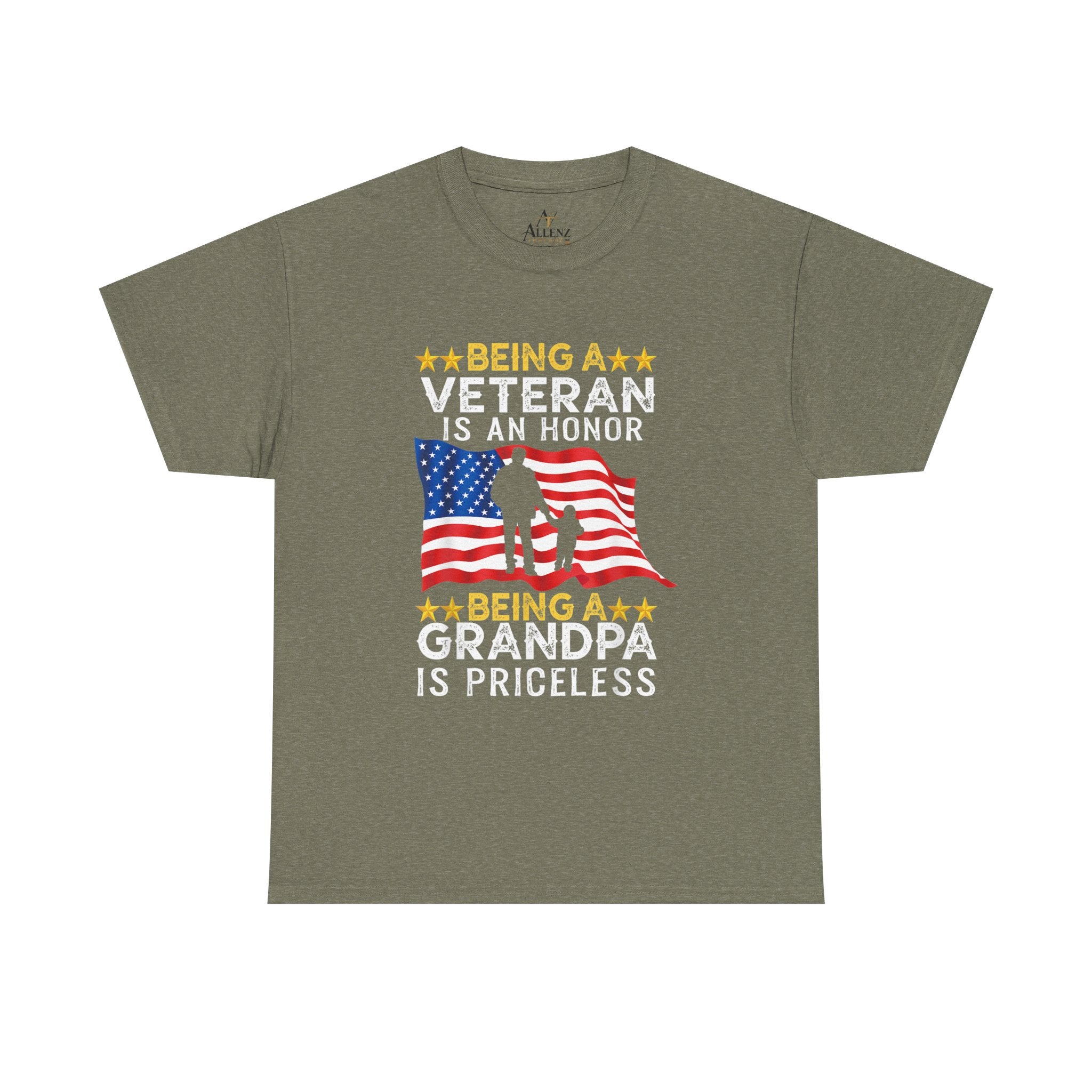 Unisex Heavy Cotton Tee Veteran Grandpa Patriotic