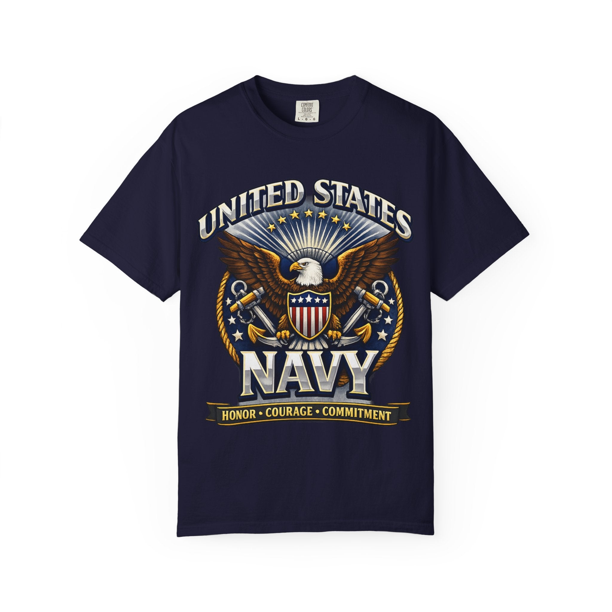 United States Navy Eagle Graphic T-Shirt — Honor Courage Commitment