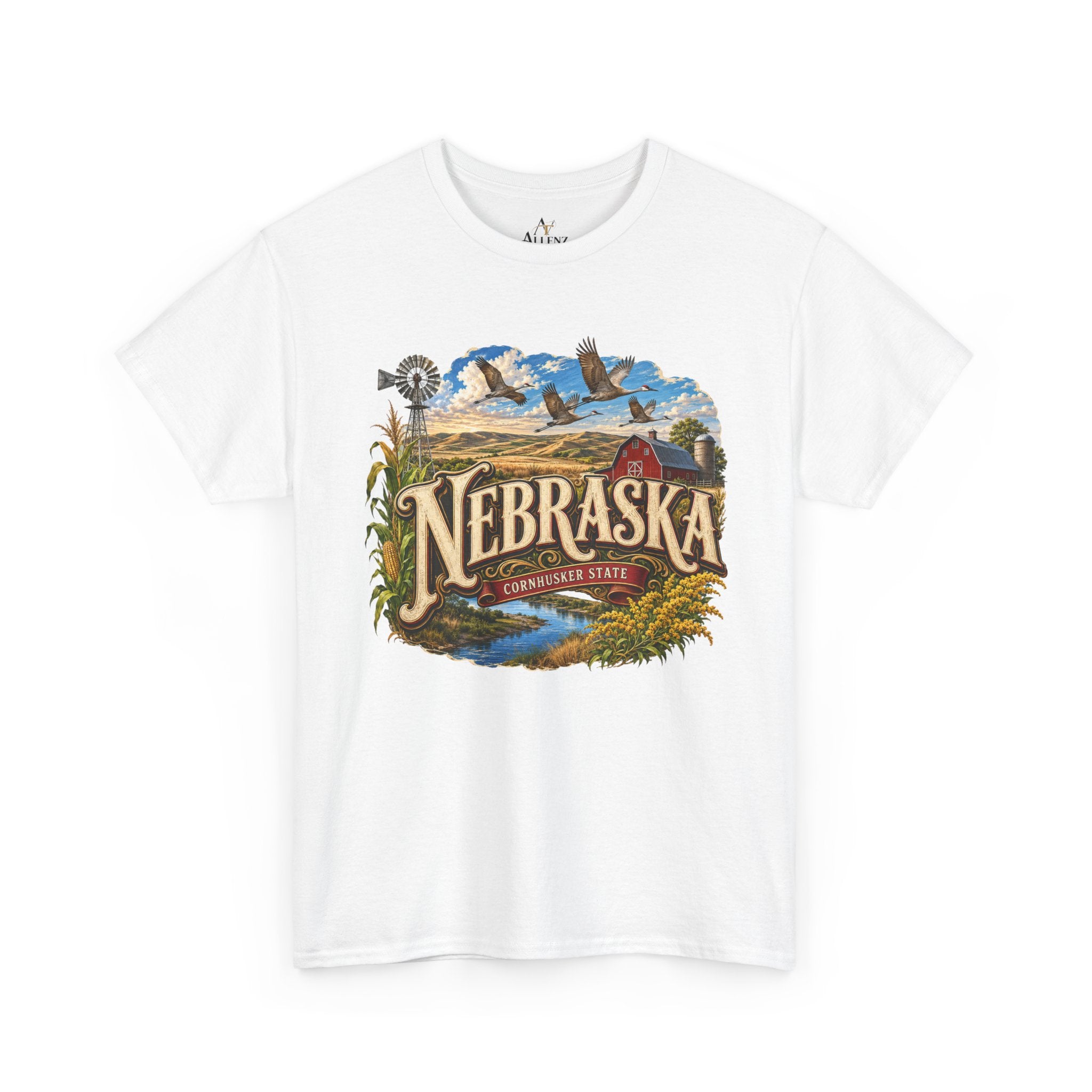Unisex Heavy Cotton Tee🌾 Nebraska – Heartland Heritage and Prairie Pride 🌾