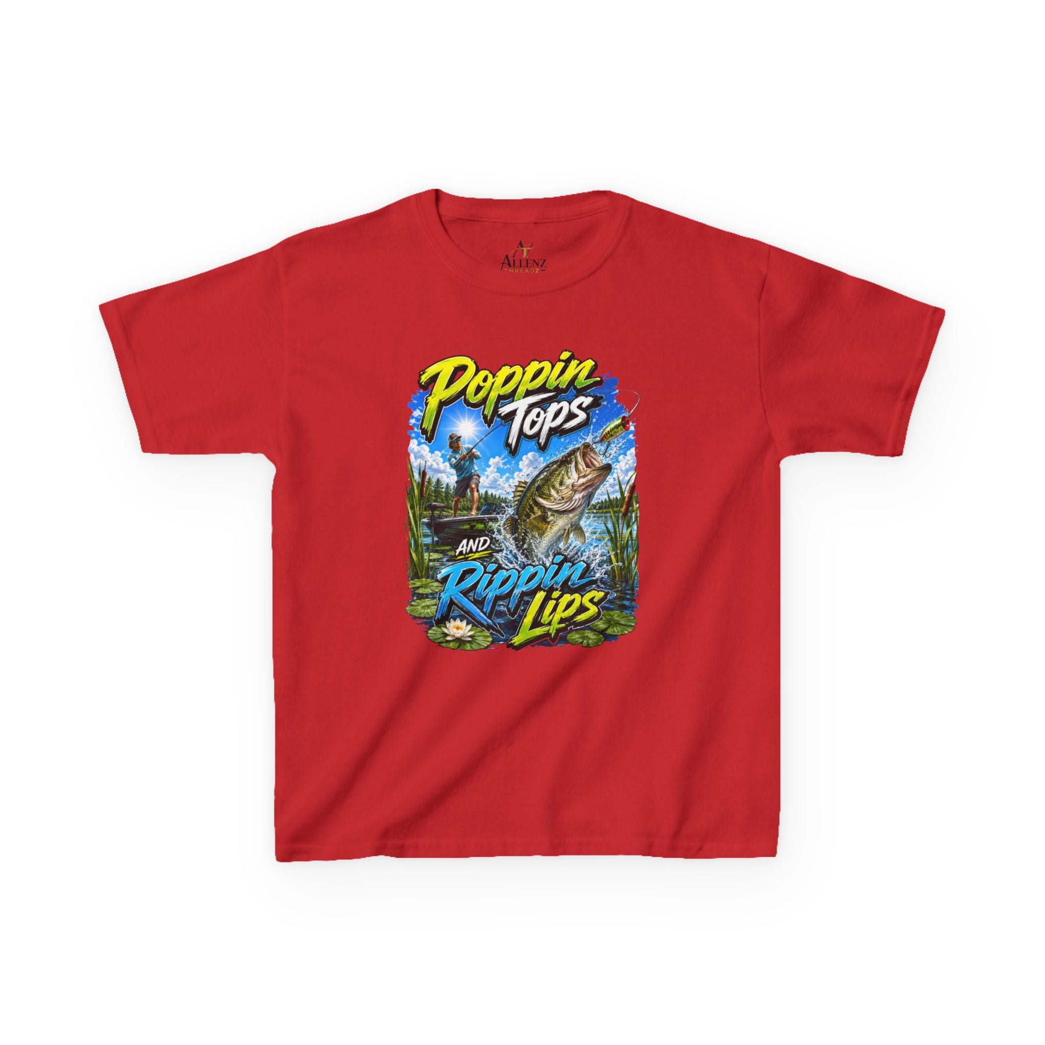 Poppin Tops Fishing Kids Heavy Cotton™ Tee