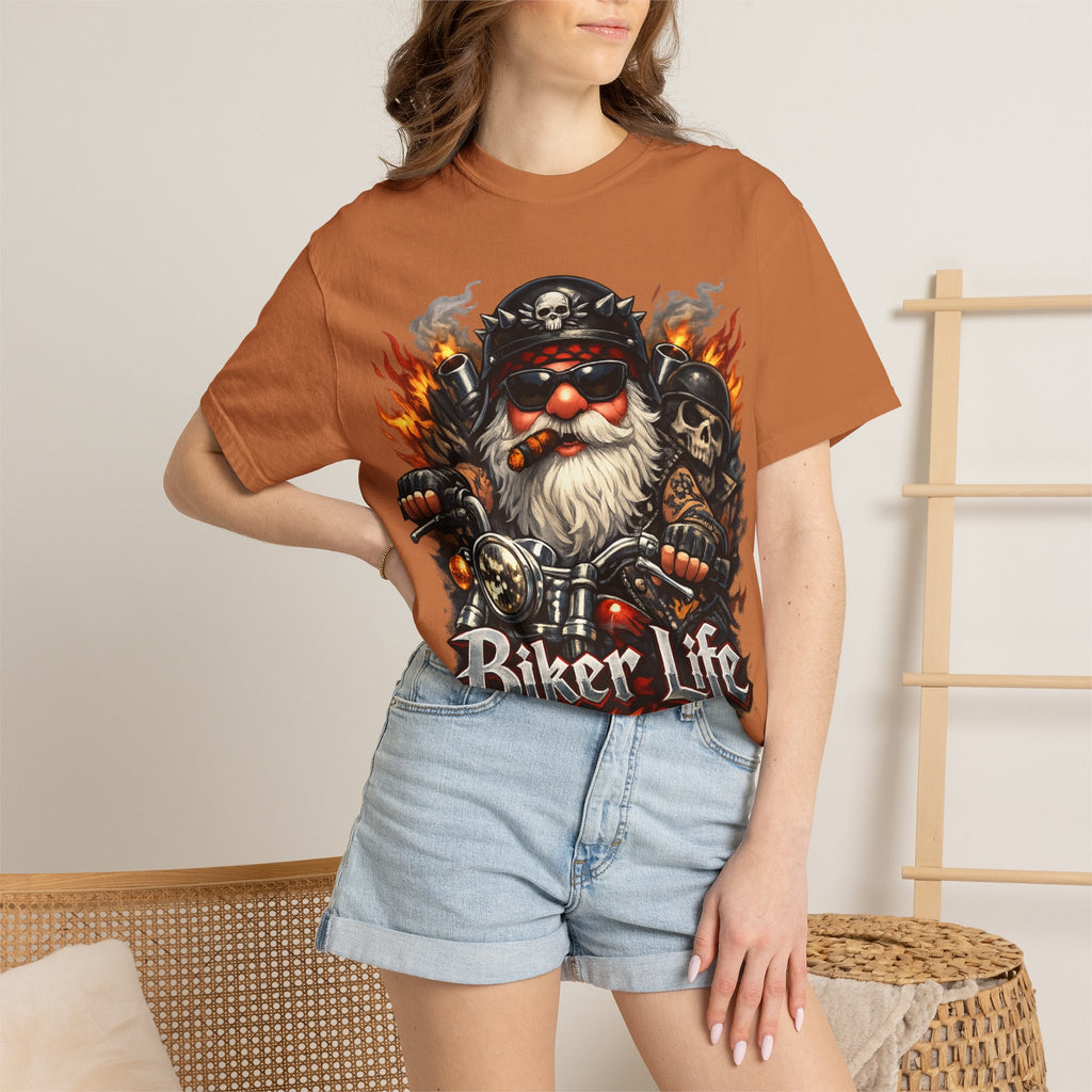 Biker Life T-Shirt — Vintage Gnome Motorcycle Graphic Tee