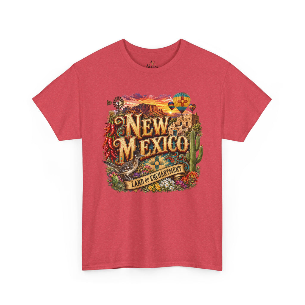 Unisex Heavy Cotton Tee🌵 New Mexico – Land of Enchantment Desert Spirit 🌄🎈