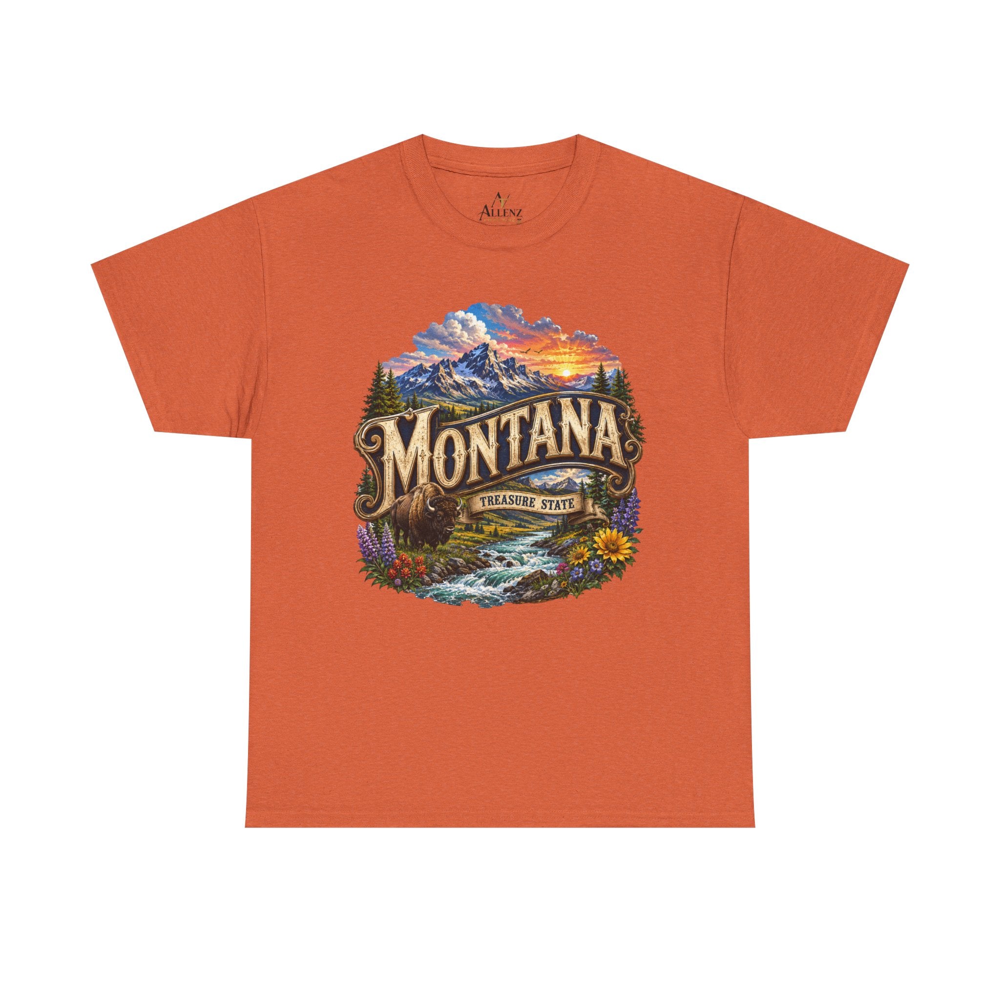 Unisex Heavy Cotton Tee🏔️ Montana – Big Sky Beauty and Wild Frontier Spirit 🏔️