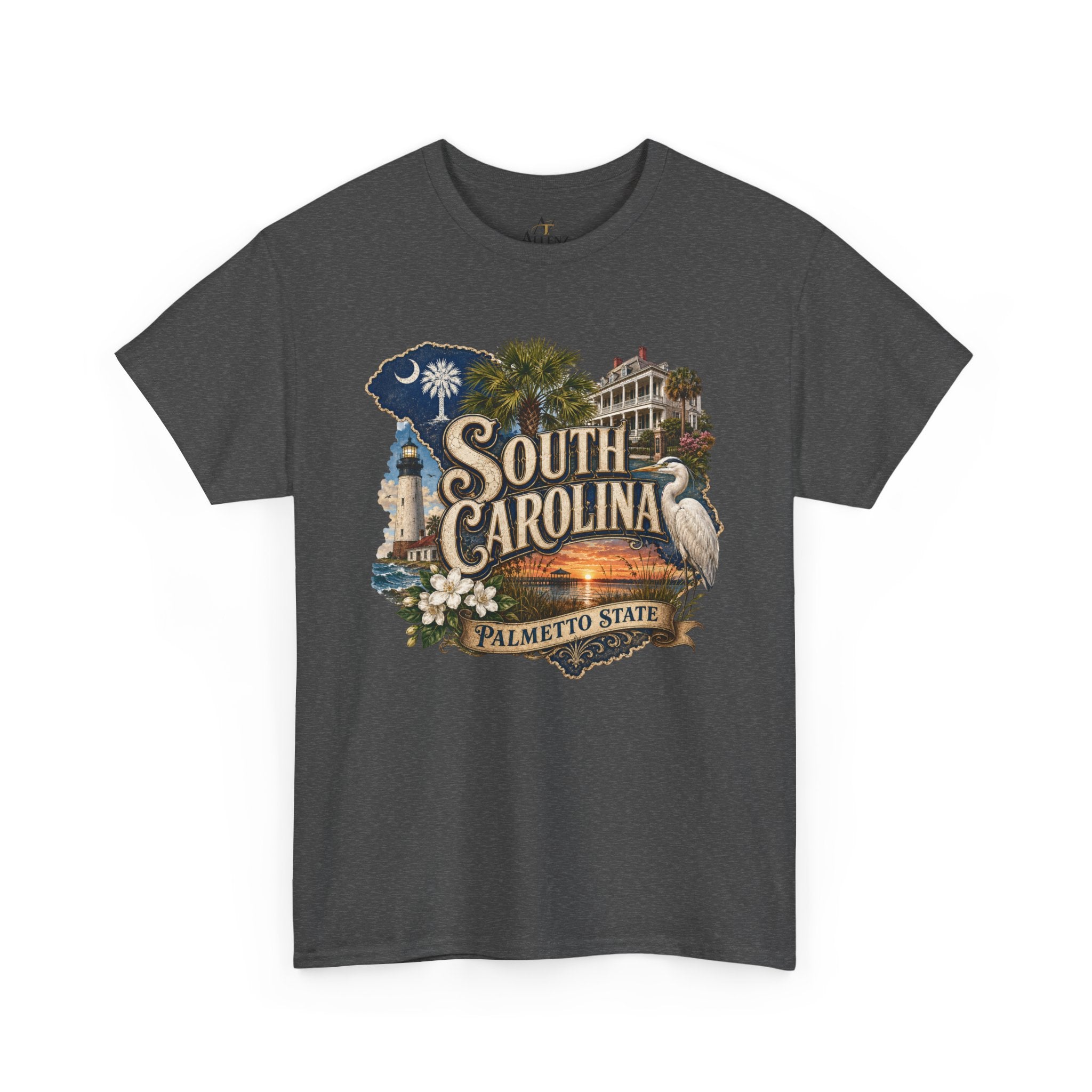 Unisex Heavy Cotton Tee🌴 South Carolina – Timeless Beauty of the Palmetto State 🌅🌊