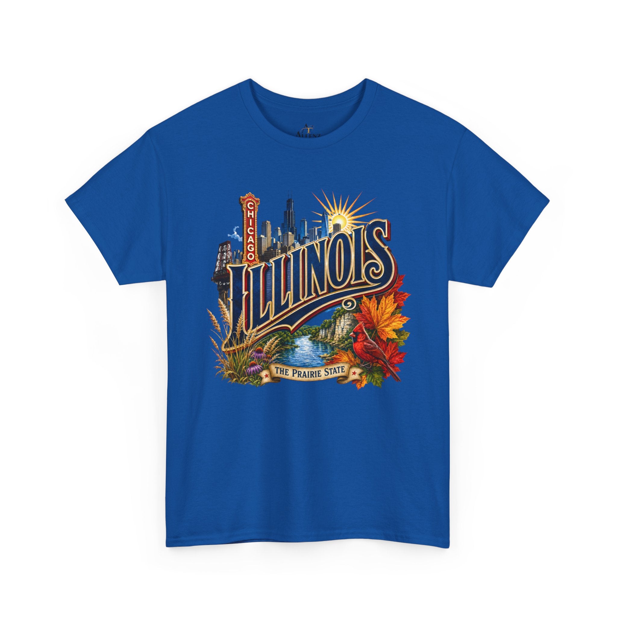 Unisex Heavy Cotton Tee 🌆 Illinois – Big City Energy and Prairie State Pride 🌆