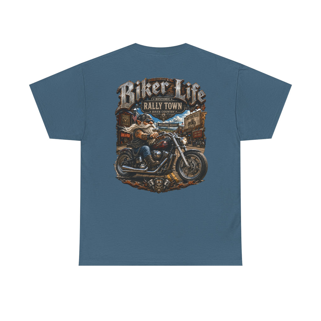 Gnome Biker Life Unisex Heavy Cotton Tee