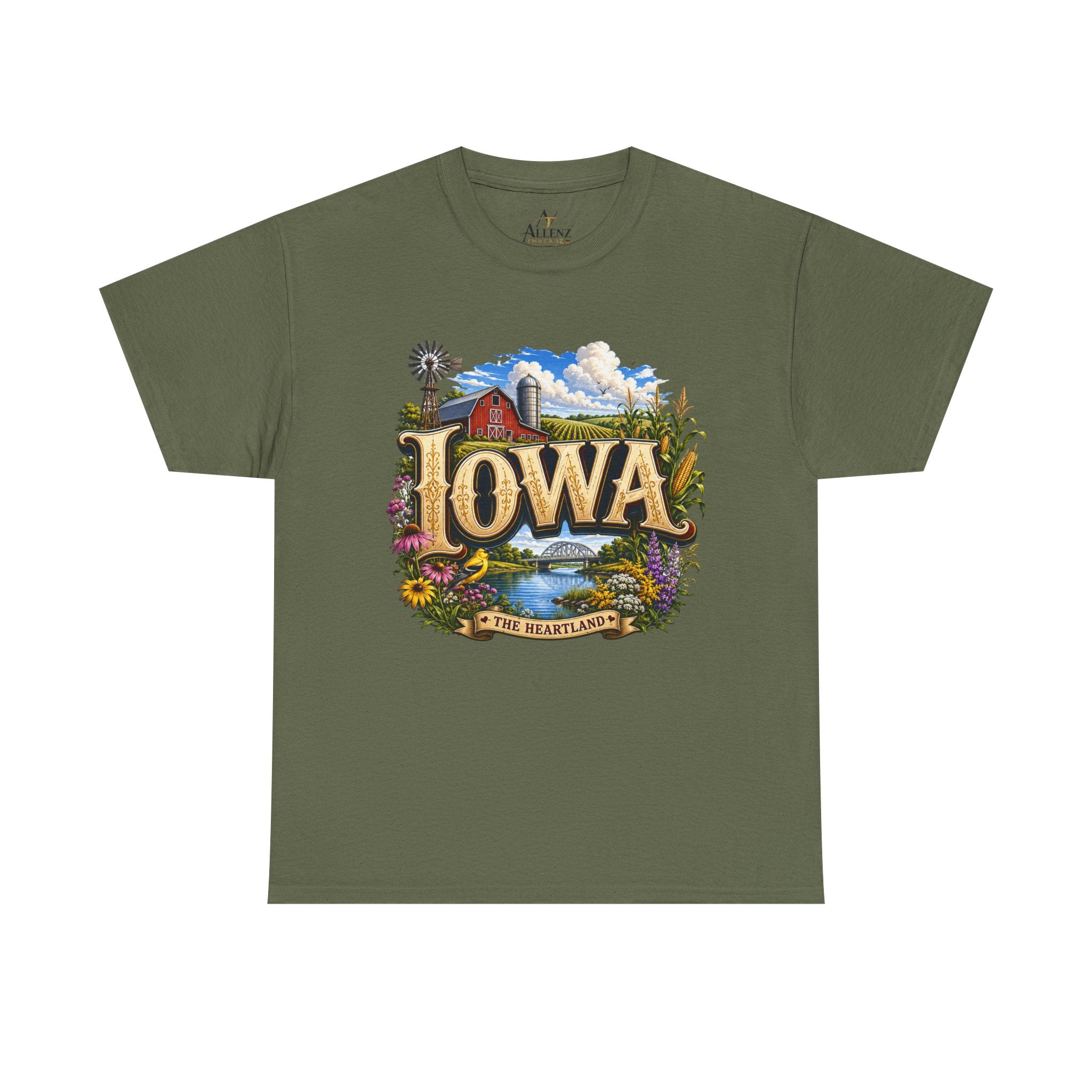 Unisex Heavy Cotton Tee 🌽 Iowa – America’s Heartland at Its Finest 🌽