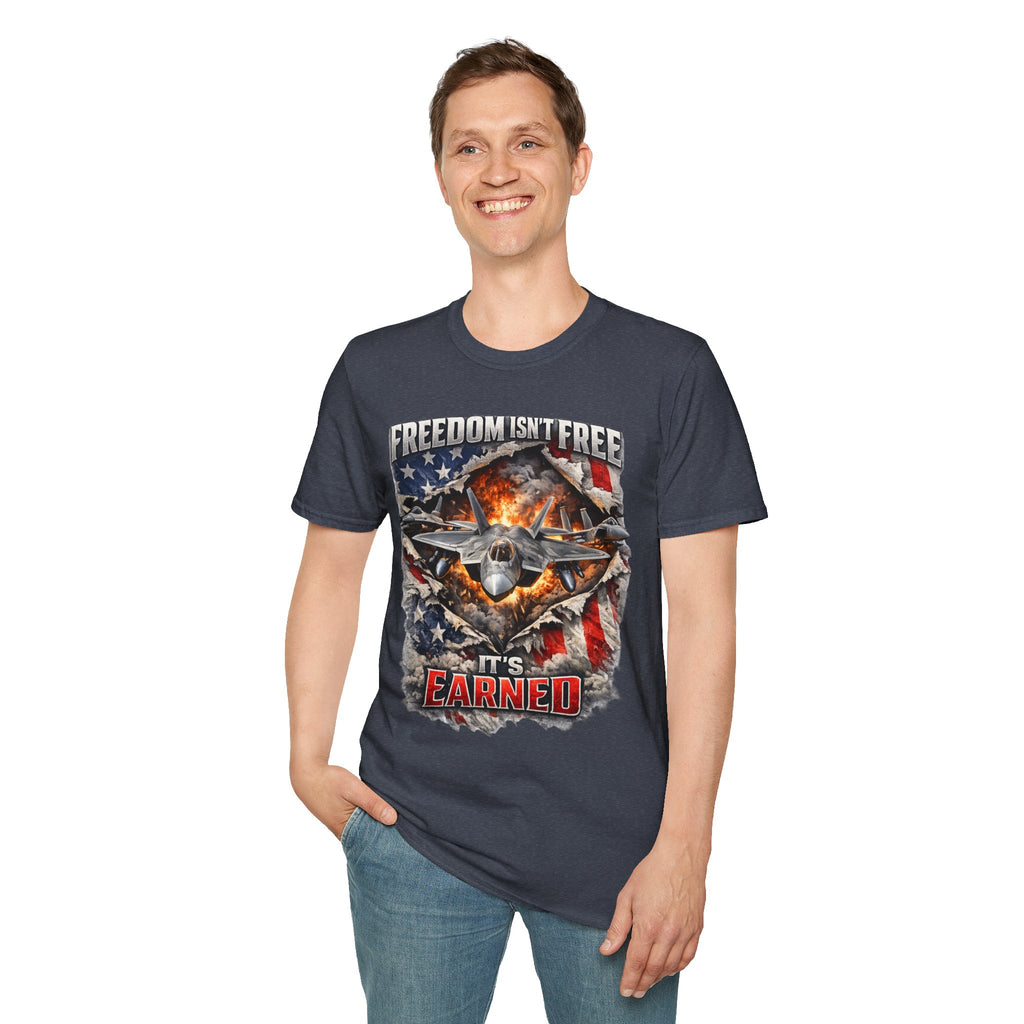 Unisex Softstyle T-Shirt- Freedom isn't free it's earned