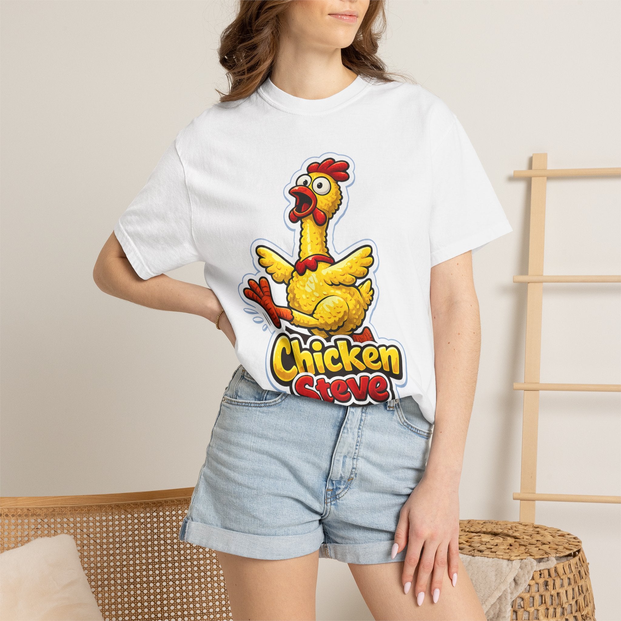Chicken Steve T-Shirt — Funny Cartoon Chicken Graphic Tee