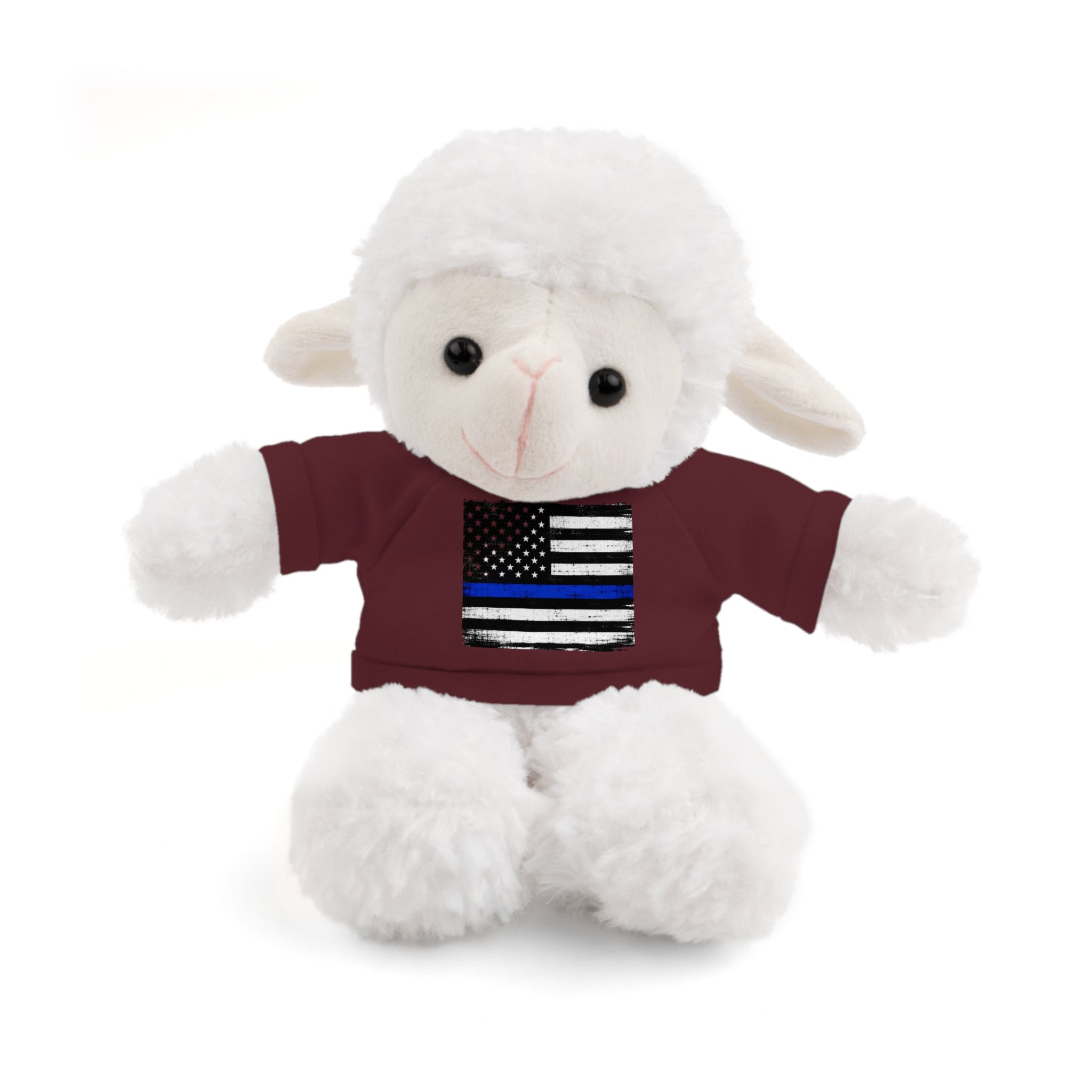 Kids Stuffed Animal with Thin Blue line flag Tee