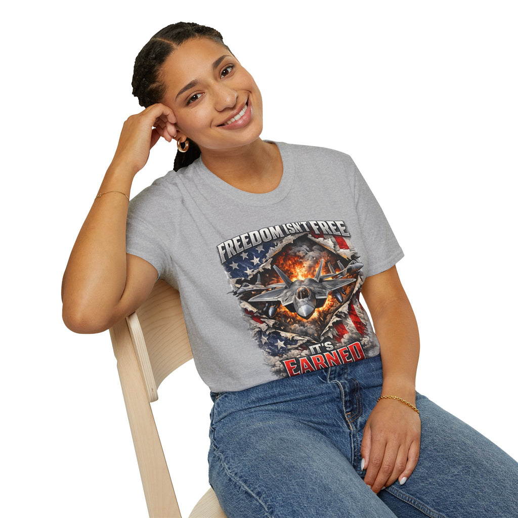Unisex Softstyle T-Shirt- Freedom isn't free it's earned