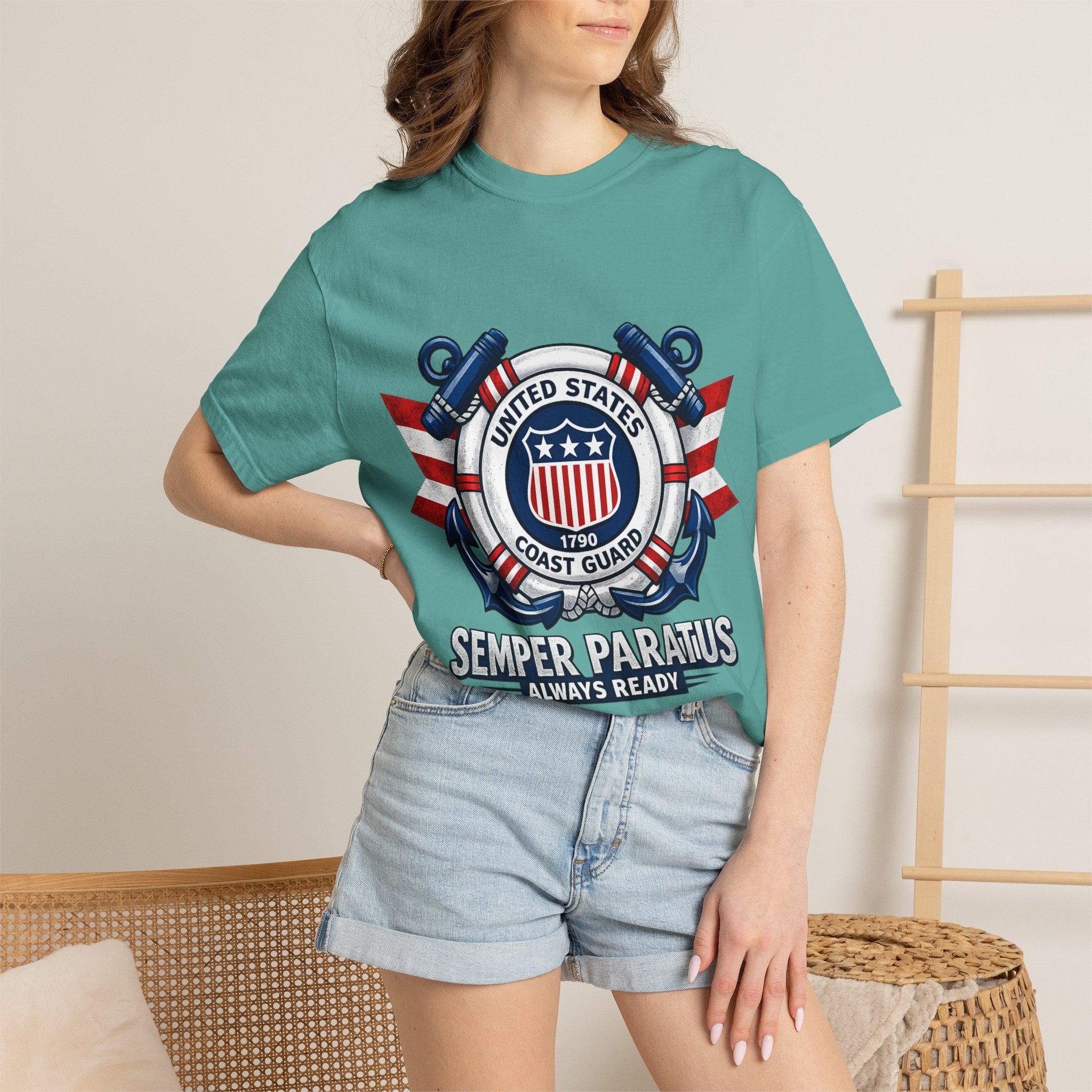 US Coast Guard “Semper Paratus” Emblem T-Shirt — Always Ready Patriotic Tee