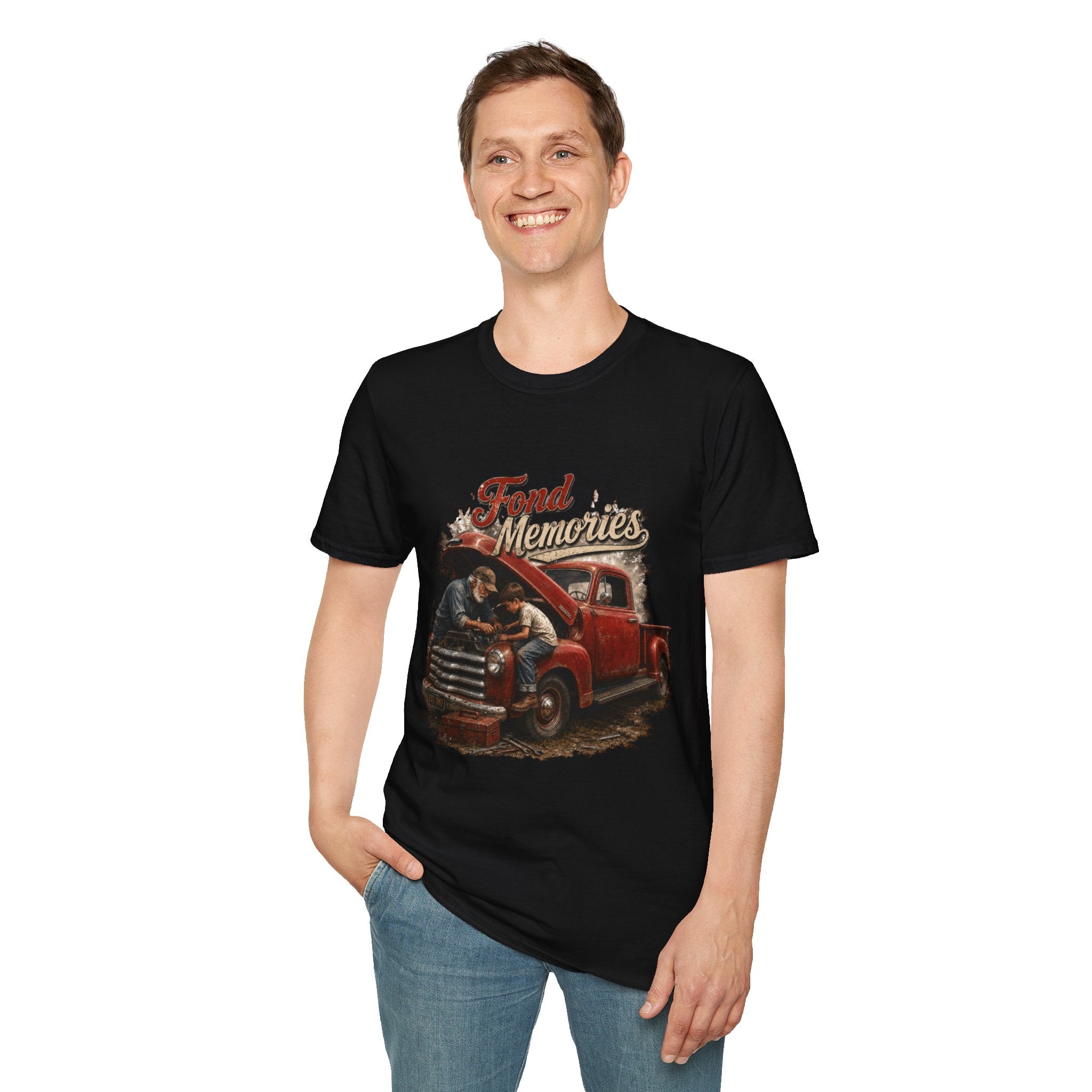 Grandpa and Grandson Memories Unisex Softstyle T-Shirt
