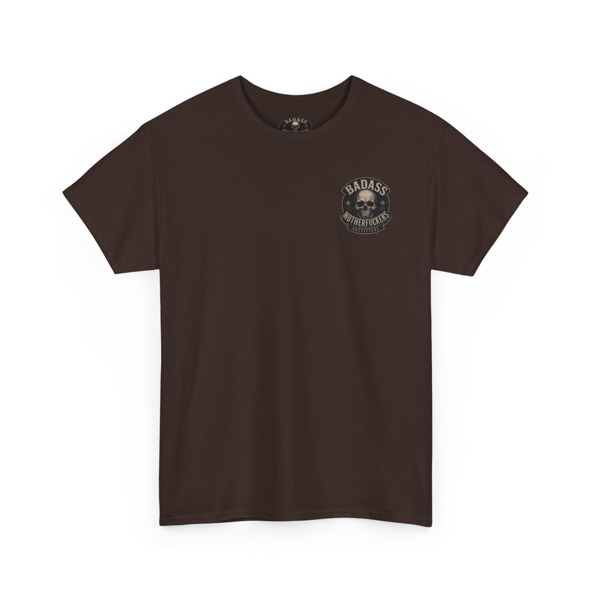 Badass Motherfu.... Skull and boom stick  Unisex Heavy Cotton Tee