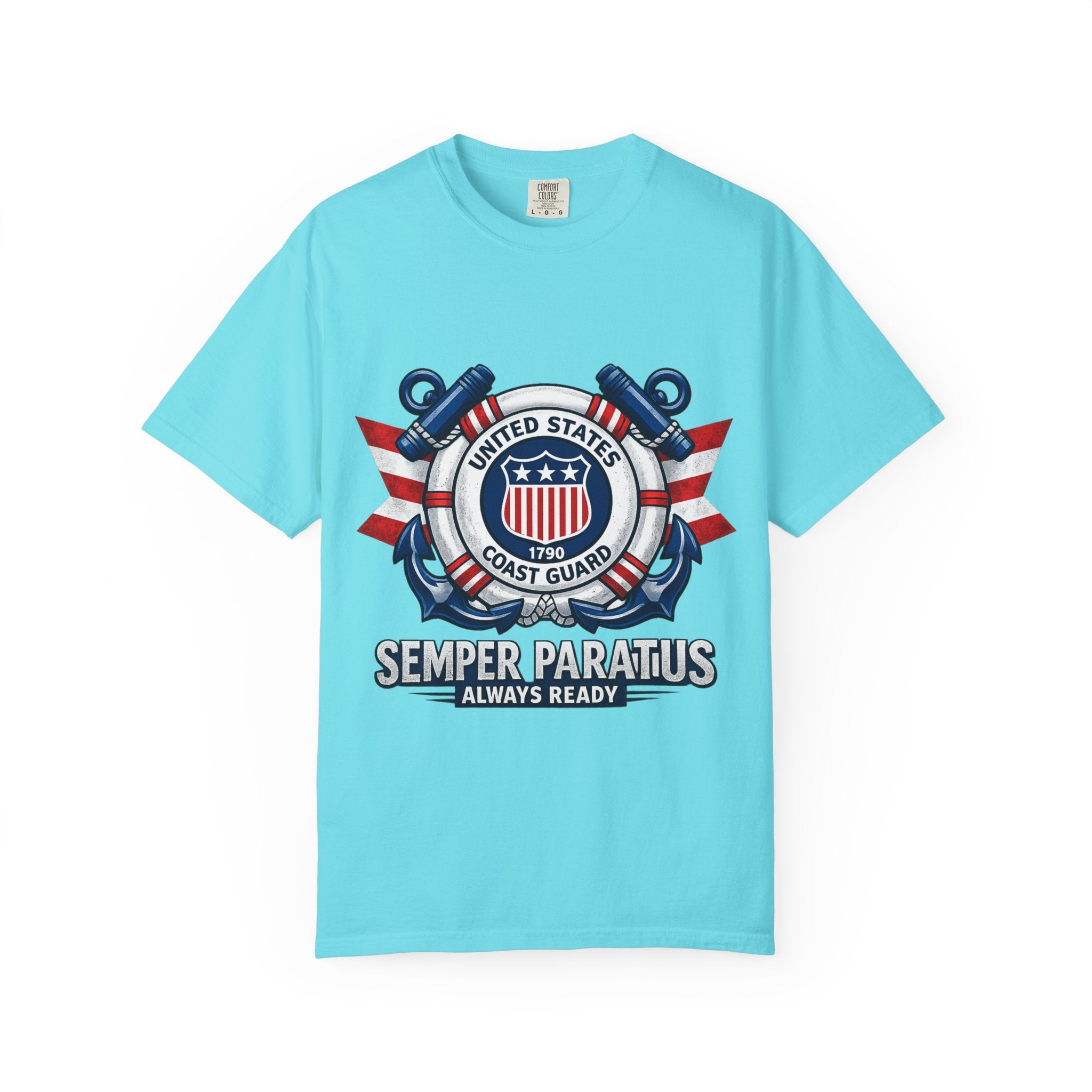 US Coast Guard “Semper Paratus” Emblem T-Shirt — Always Ready Patriotic Tee