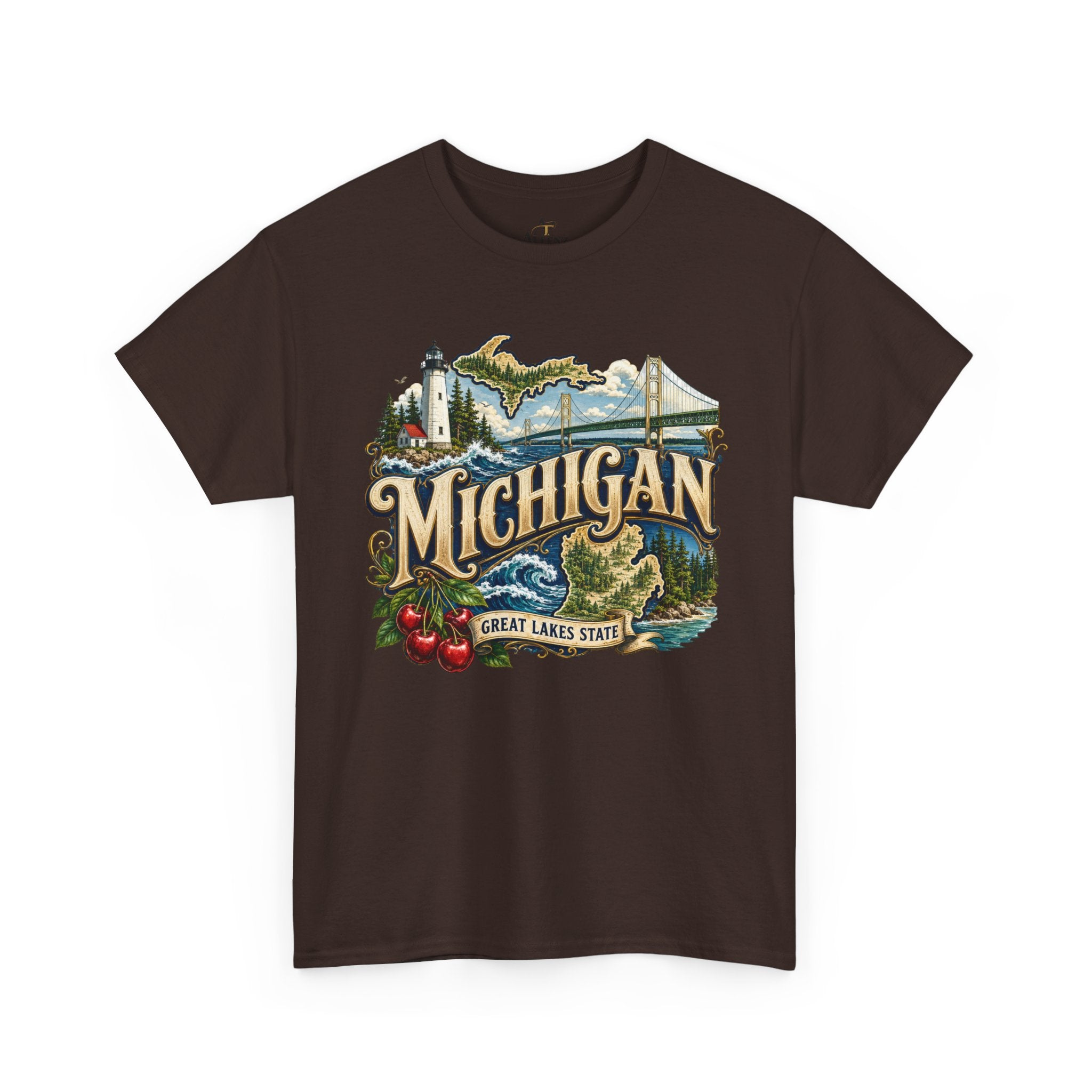 Unisex Heavy Cotton Tee🌊 Michigan – Great Lakes Beauty and Northern Adventure 🌊