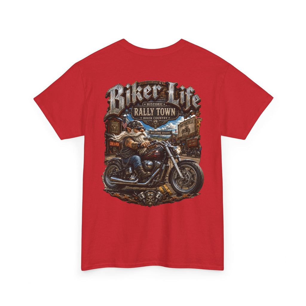 Gnome Biker Life Unisex Heavy Cotton Tee