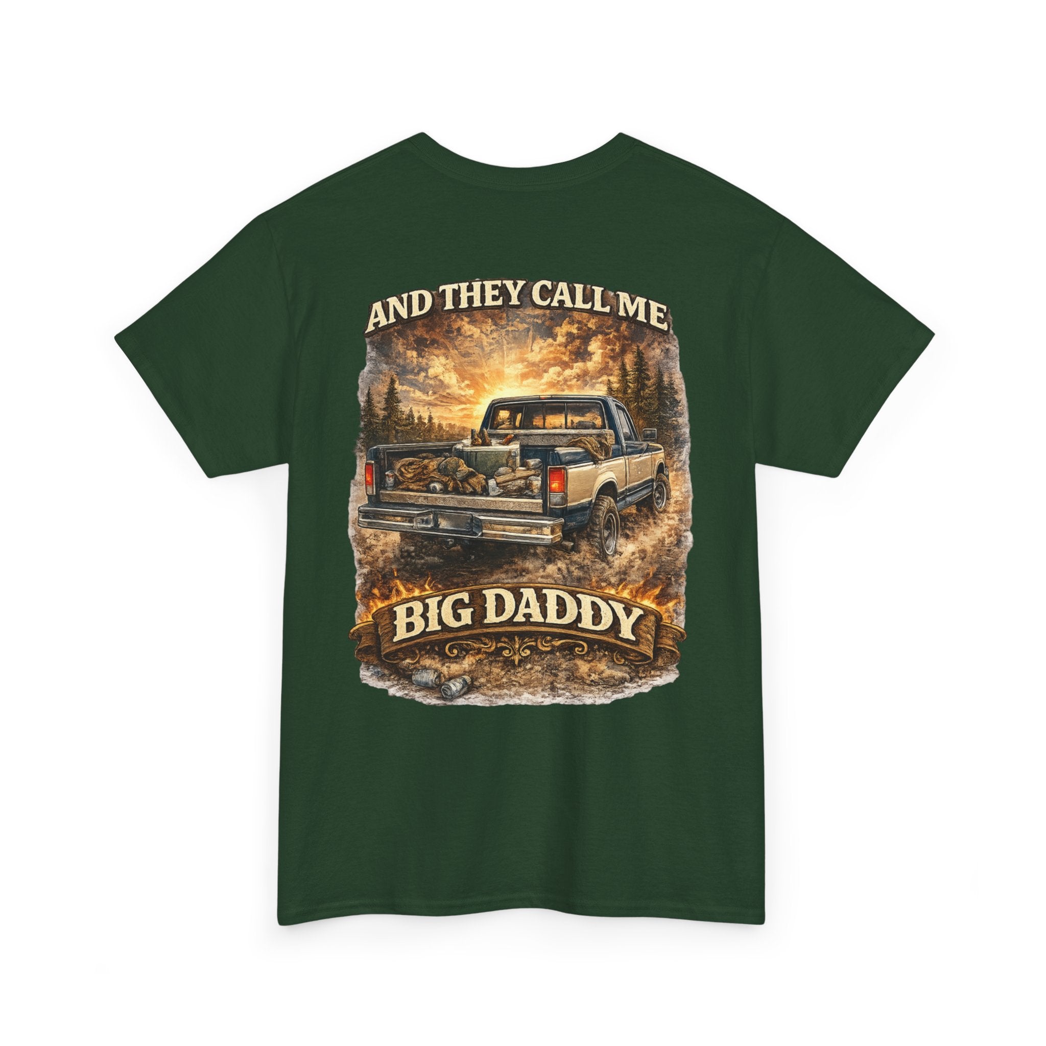 Unisex Heavy Cotton Tee 🚙🔥  And They Call Me BIG DADDY – Retro Truck T-Shirt Design 🔥🚙