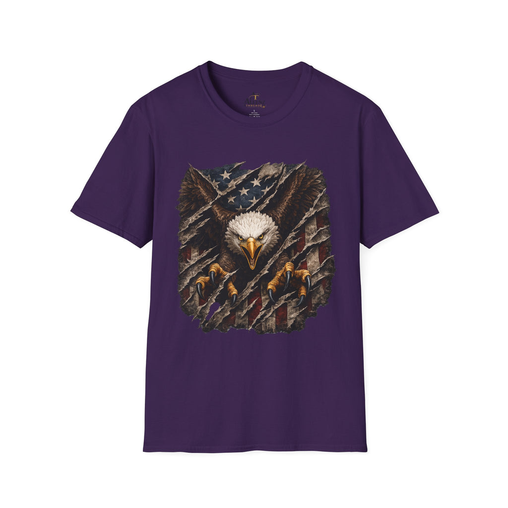 Eagle and Tattered American Flag T-Shirt