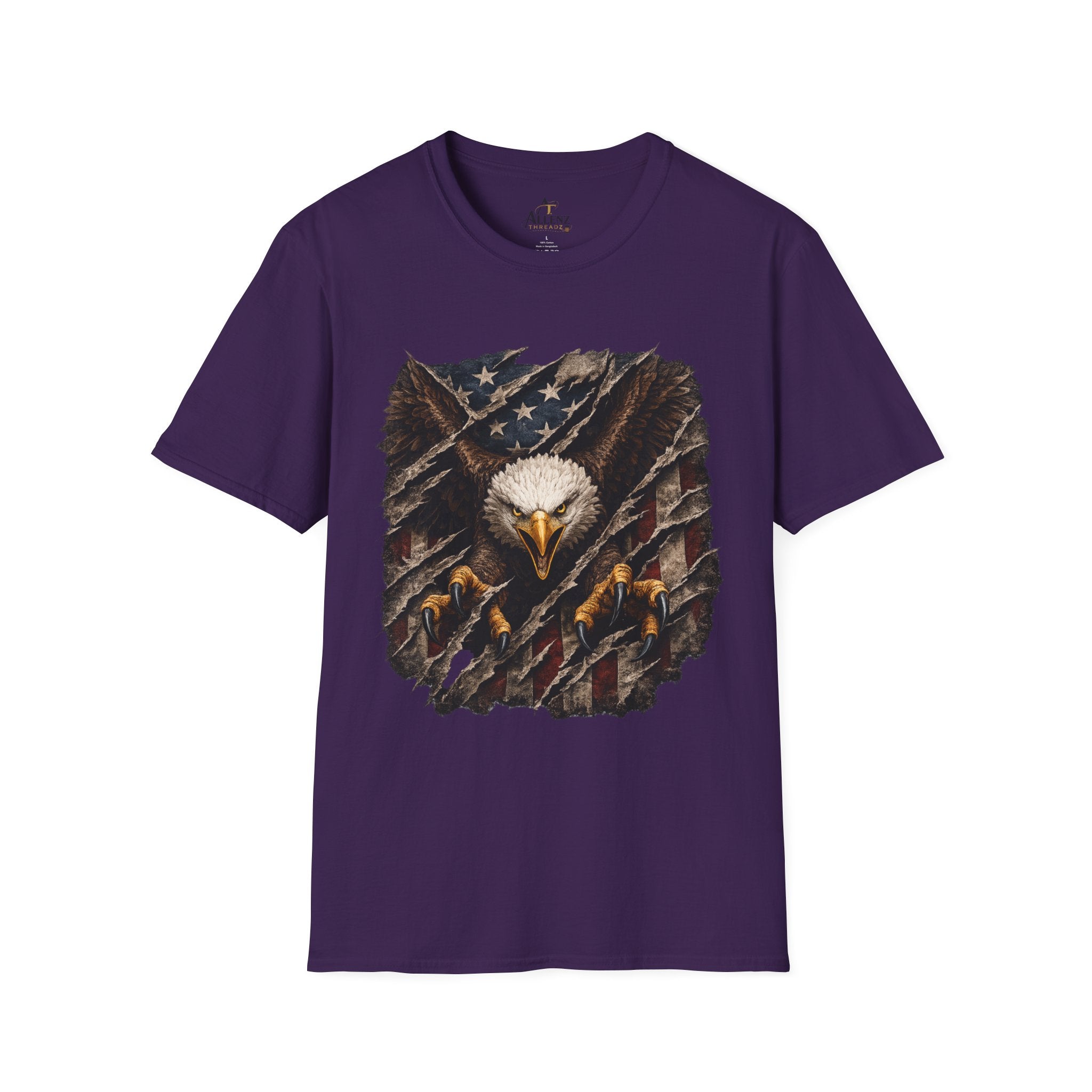 Eagle and Tattered American Flag T-Shirt