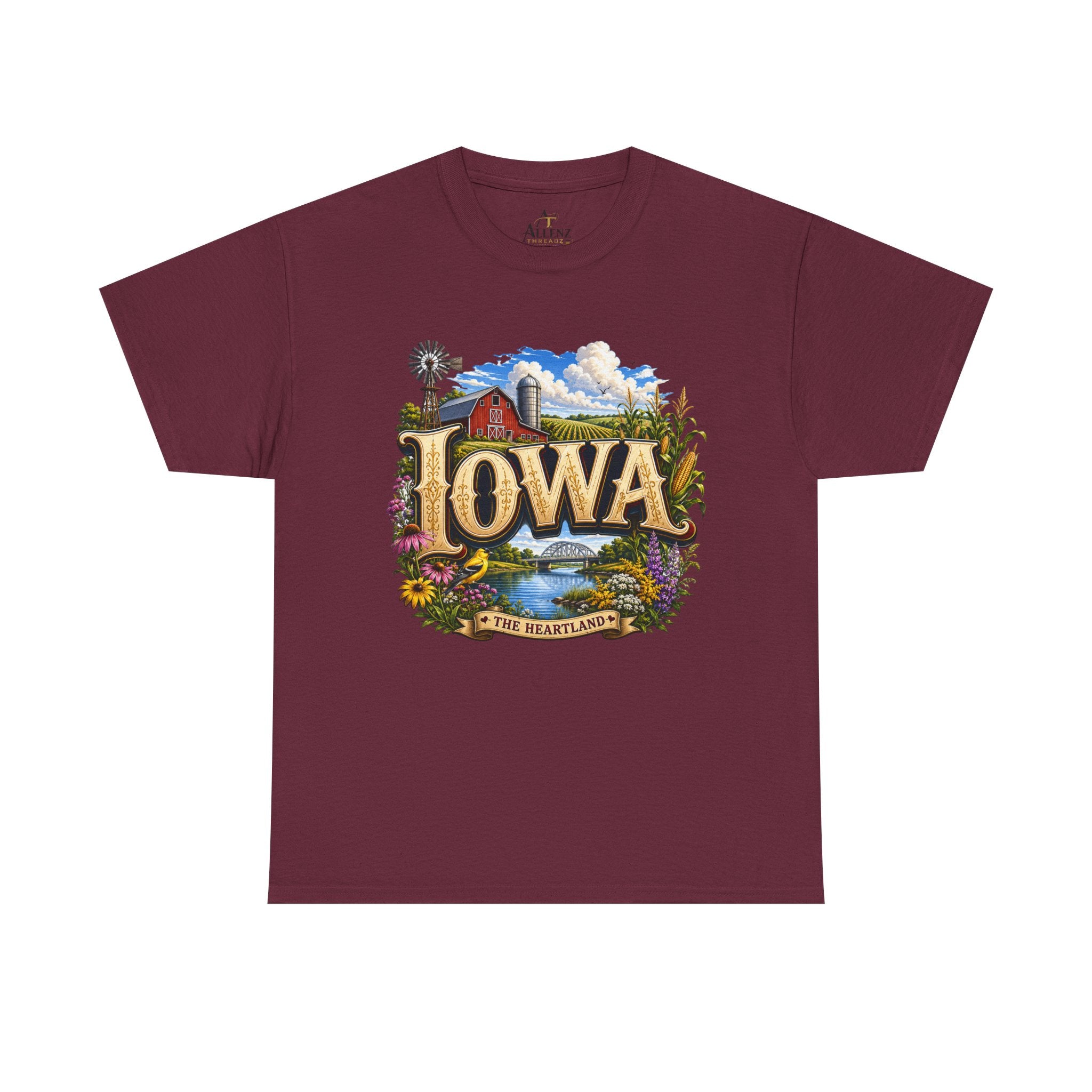 Unisex Heavy Cotton Tee 🌽 Iowa – America’s Heartland at Its Finest 🌽