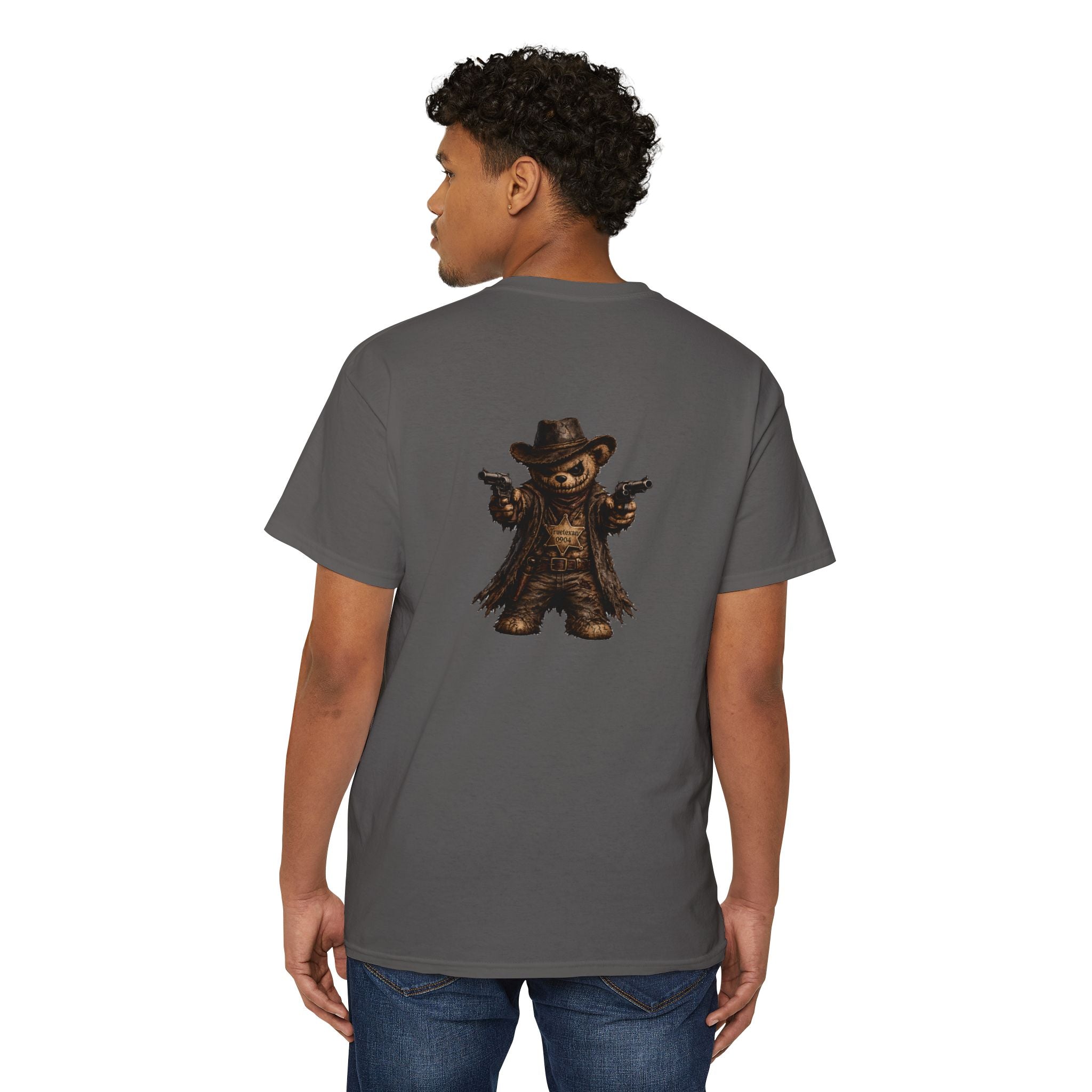 True Texan Scare Bear  Unisex Heavy Cotton Pocket Tee