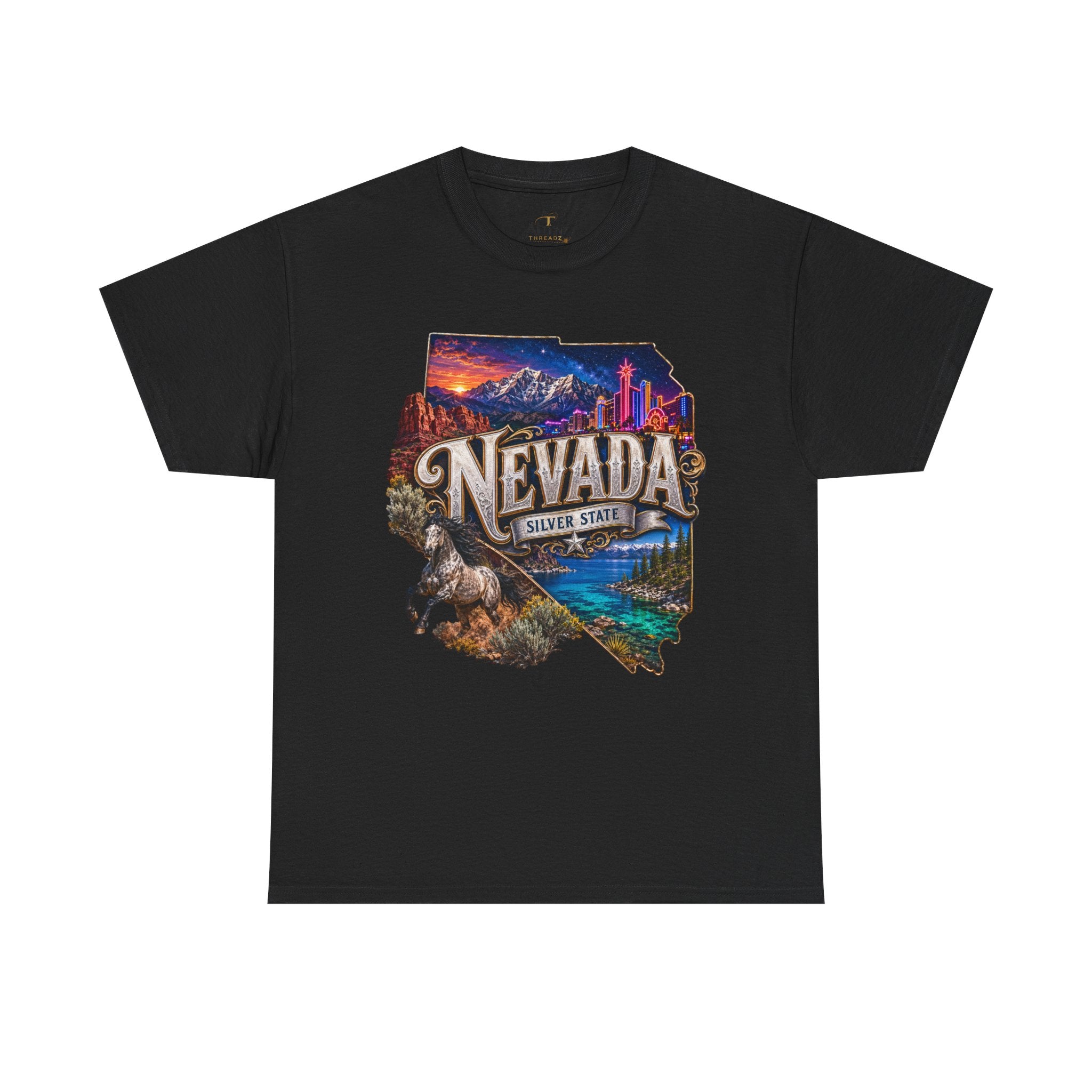 Unisex Heavy Cotton Tee🎰 Nevada – Desert Nights and Silver State Lights 🌵✨