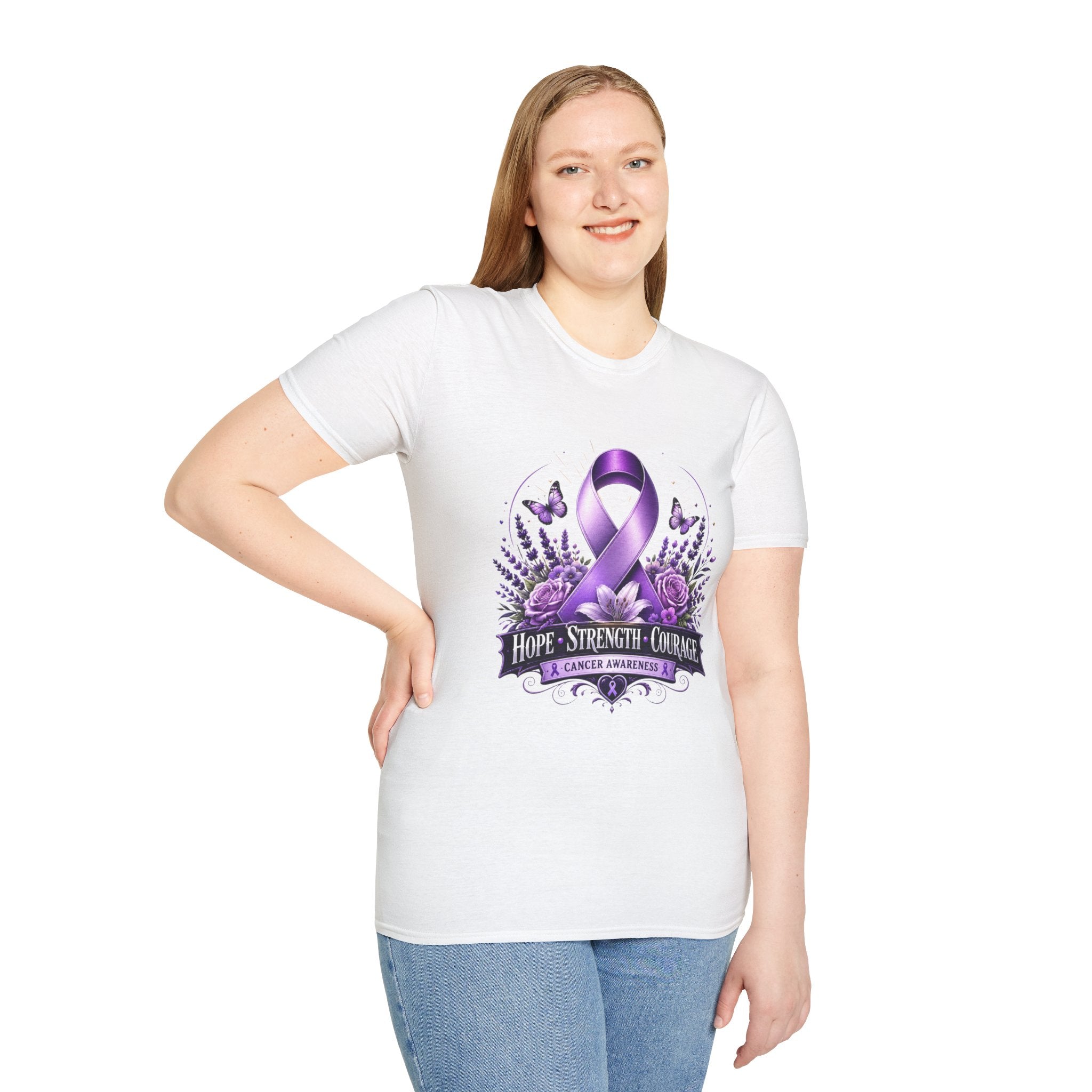 Hope Strength Courage Unisex Softstyle T-Shirt