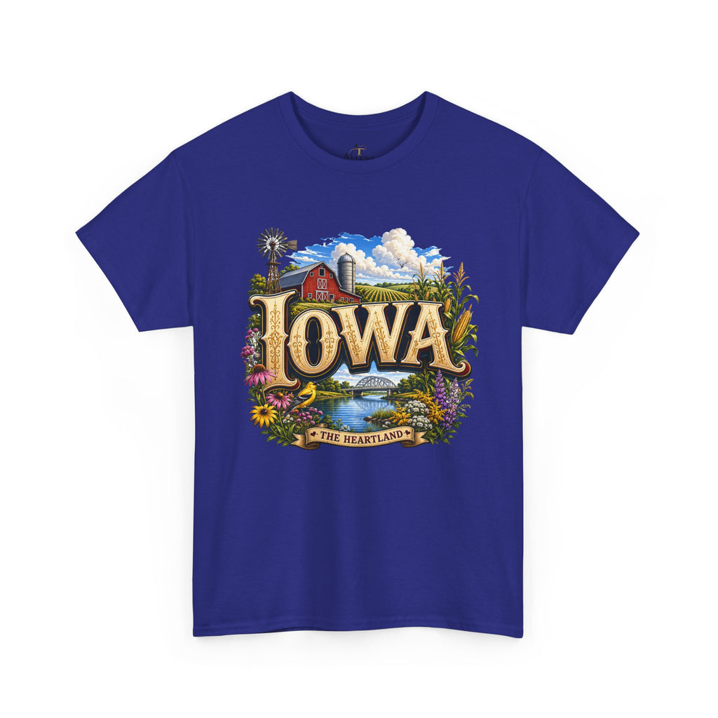 Unisex Heavy Cotton Tee 🌽 Iowa – America’s Heartland at Its Finest 🌽