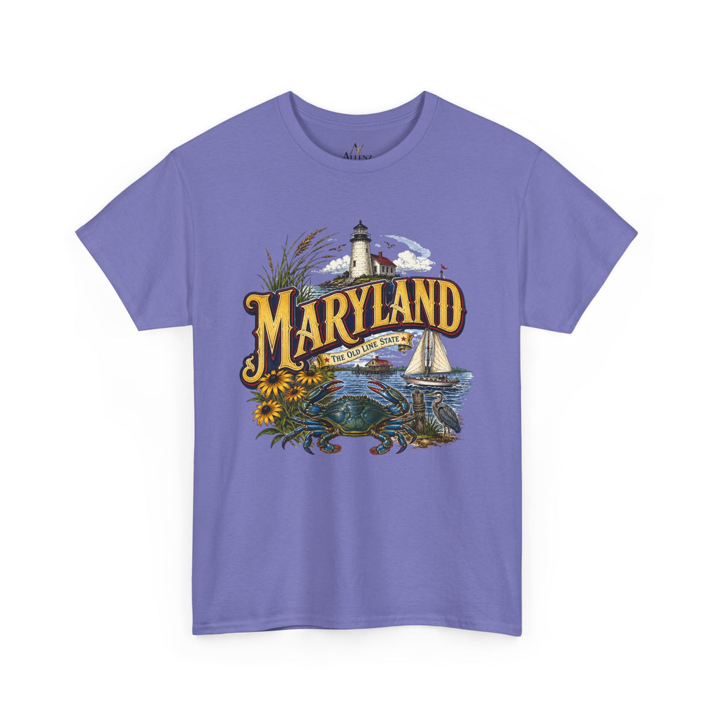 Unisex Heavy Cotton Tee🦀 Maryland – Coastal Pride and Chesapeake Charm 🦀
