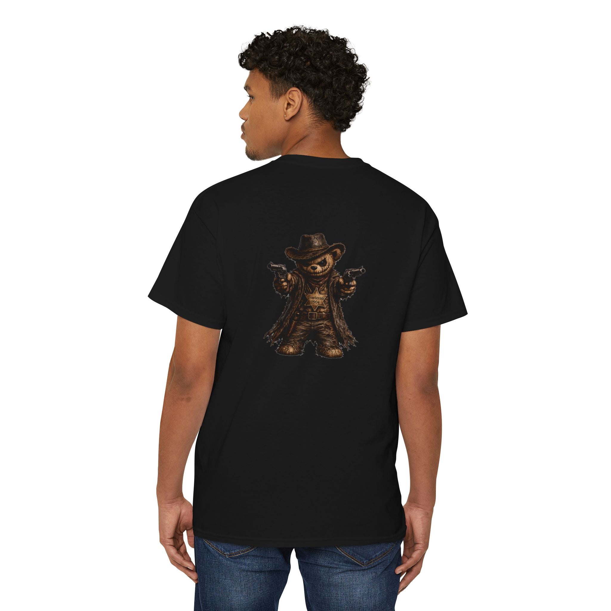 True Texan Scare Bear  Unisex Heavy Cotton Pocket Tee