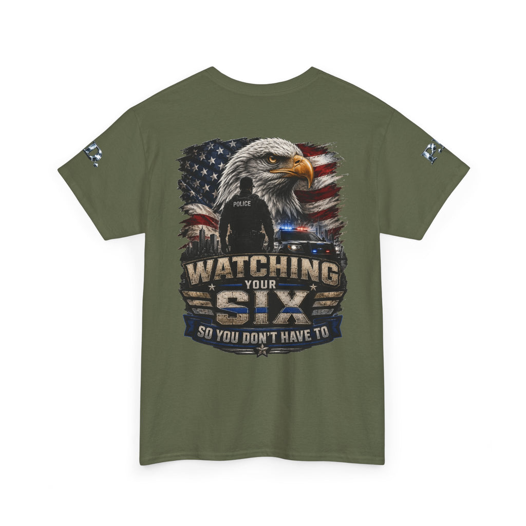 Watching Your Six Unisex Heavy Cotton Tee