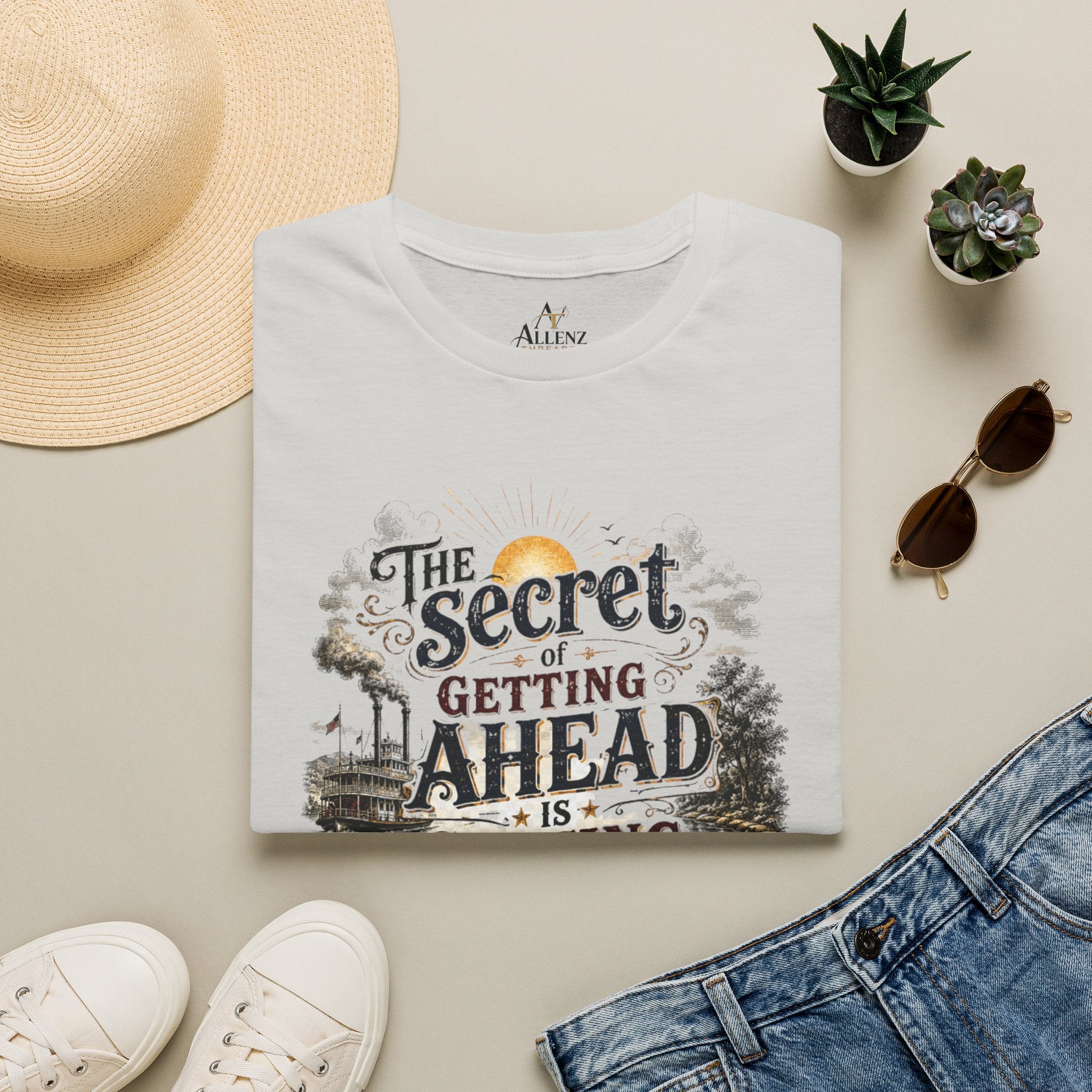 The Secret to Getting Ahead Unisex Softstyle T-Shirt