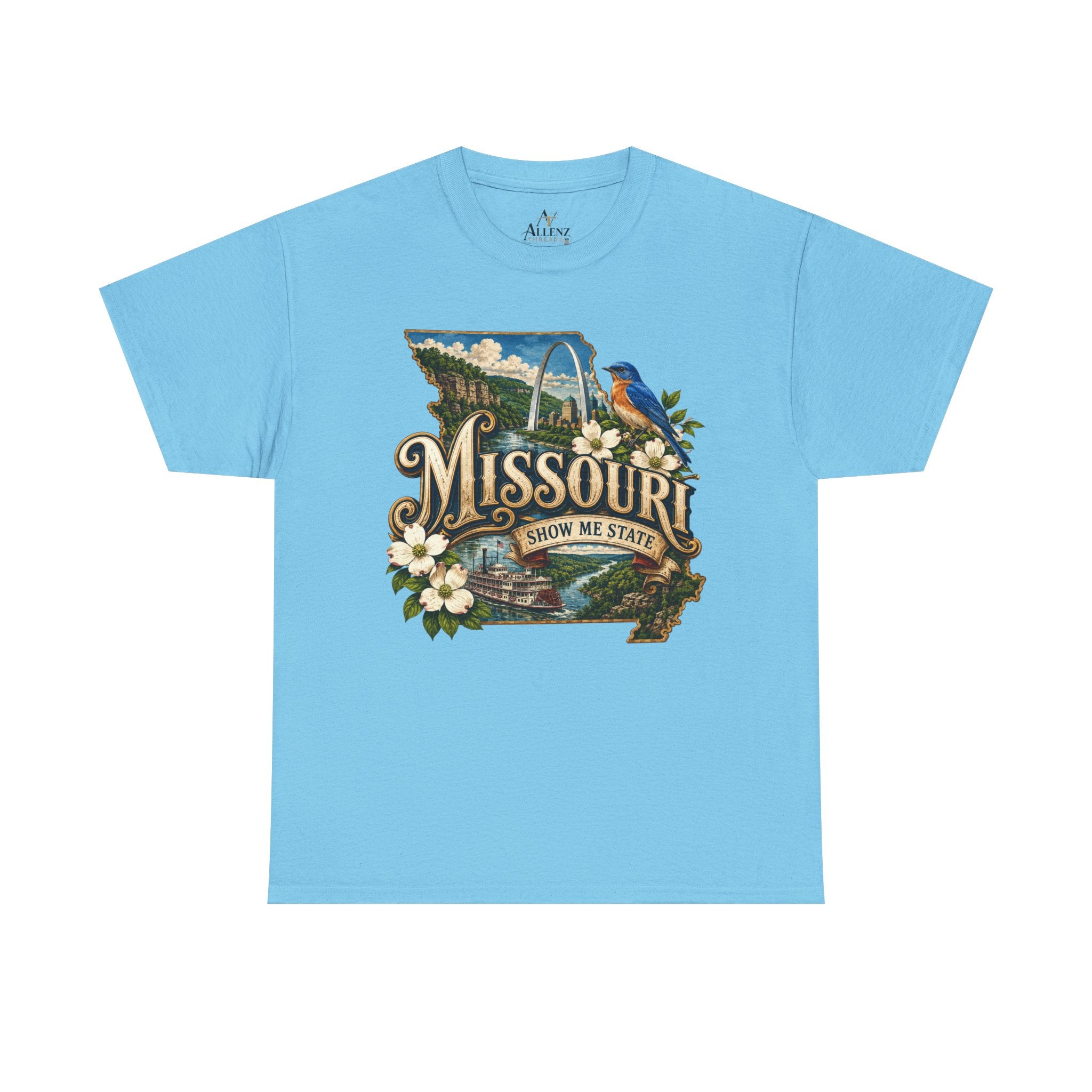 Unisex Heavy Cotton Tee🌊 Missouri – River Heritage and Heartland Beauty 🌊