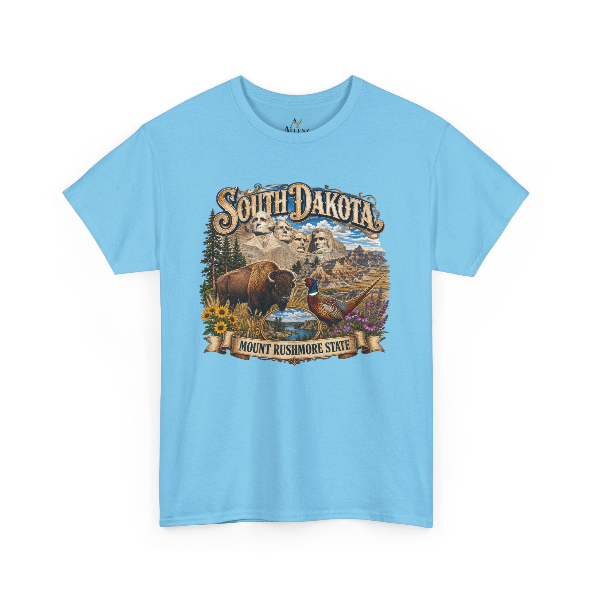 Unisex Heavy Cotton Tee South Dakota – Legendary Spirit of the Mount Rushmore State ⛰️