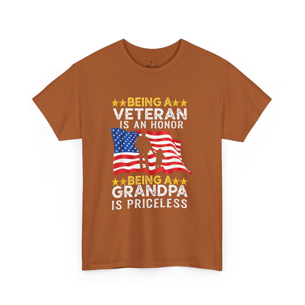 Unisex Heavy Cotton Tee Veteran Grandpa Patriotic