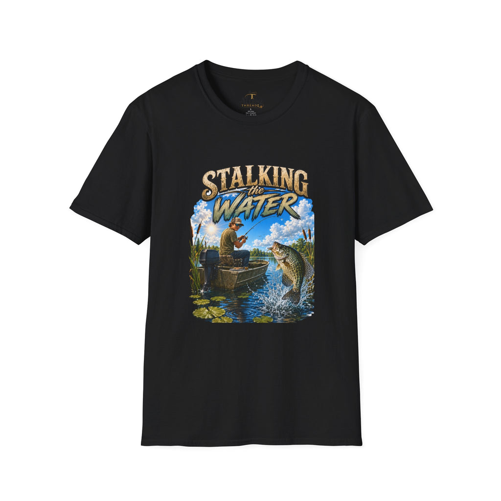 Stalking The Water Fishing Unisex Softstyle T-Shirt